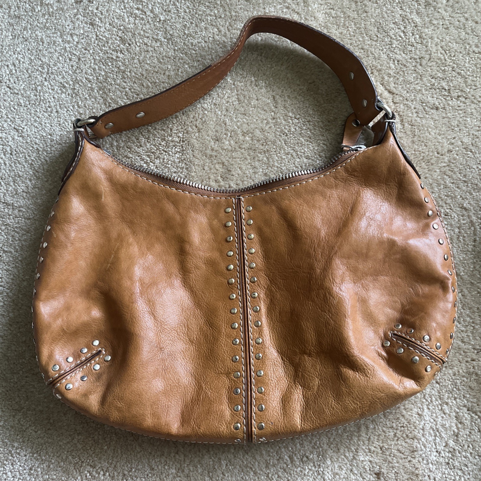Michael Kors Tan Leather Hobo Bag