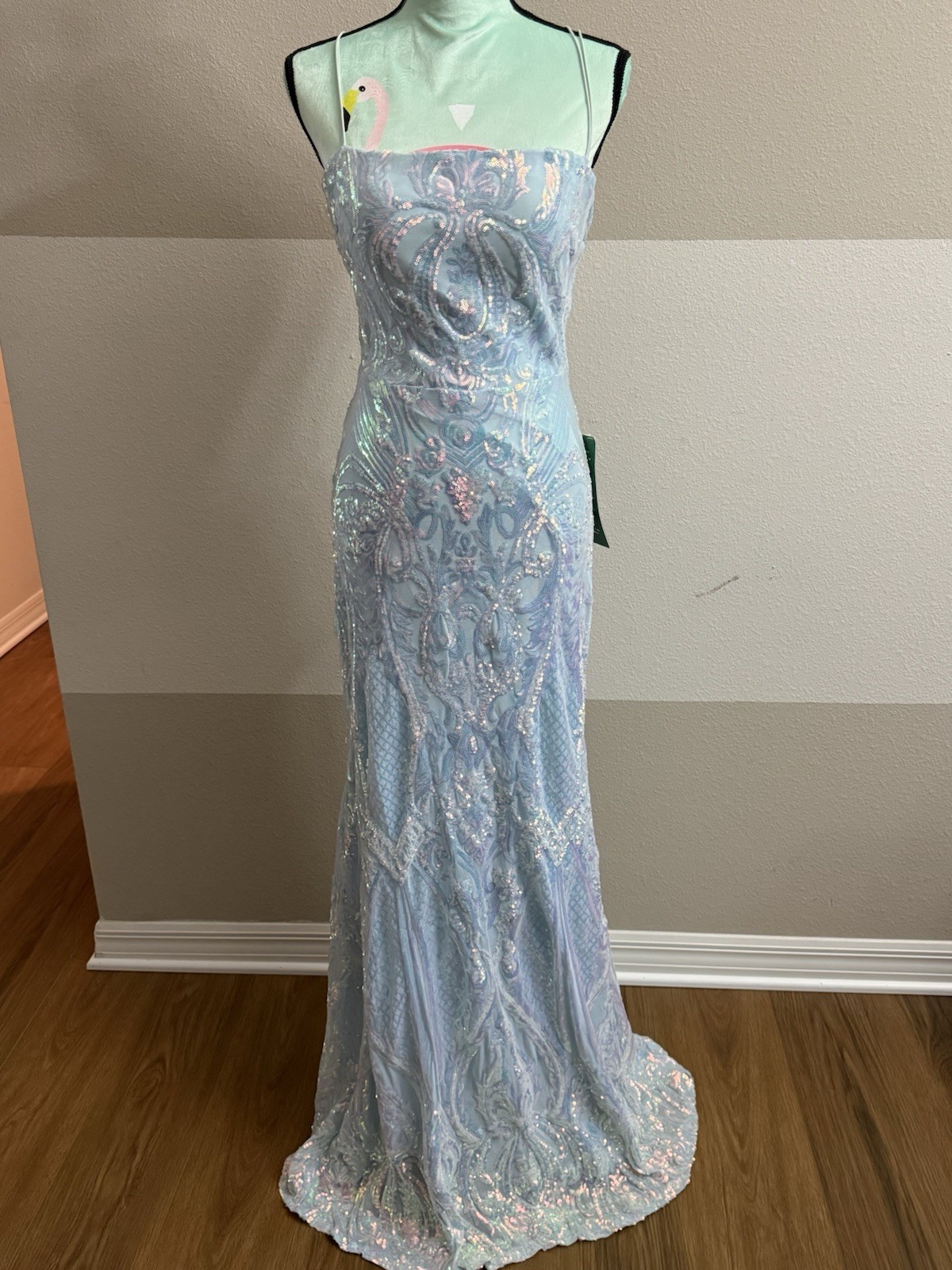 Light Blue Sequin Formal/Prom Dress – Size 13