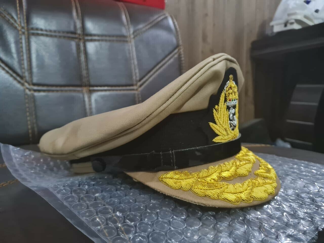 UK ROYAL NAVY ADMIRAL OFFICER Khaki WHITE OR BLACK HAT CAP NEW. ALL SIZES