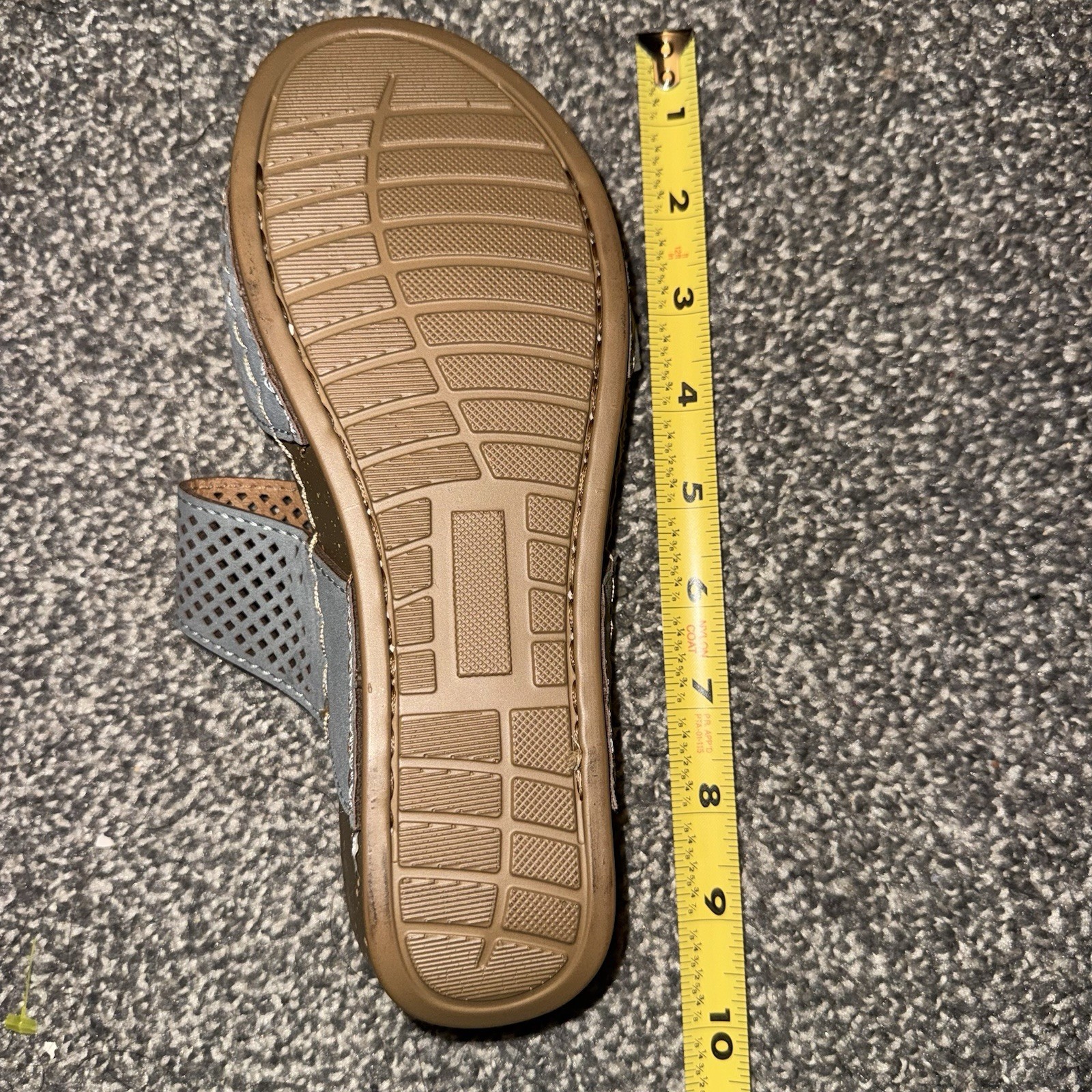 Mountain Sole By White Mountain Women’s Gray Perforated Slide Sandals Comfort
