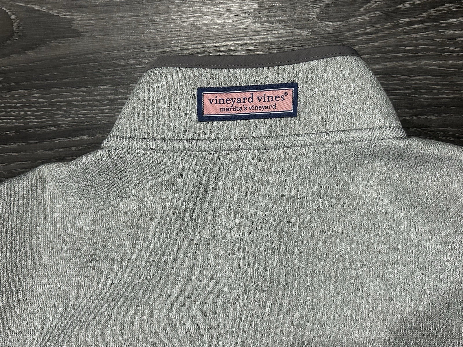 Vineyard Vines Boys L 16 Gray 1/4 Zip Fleece Pullover Sweater Jacket
