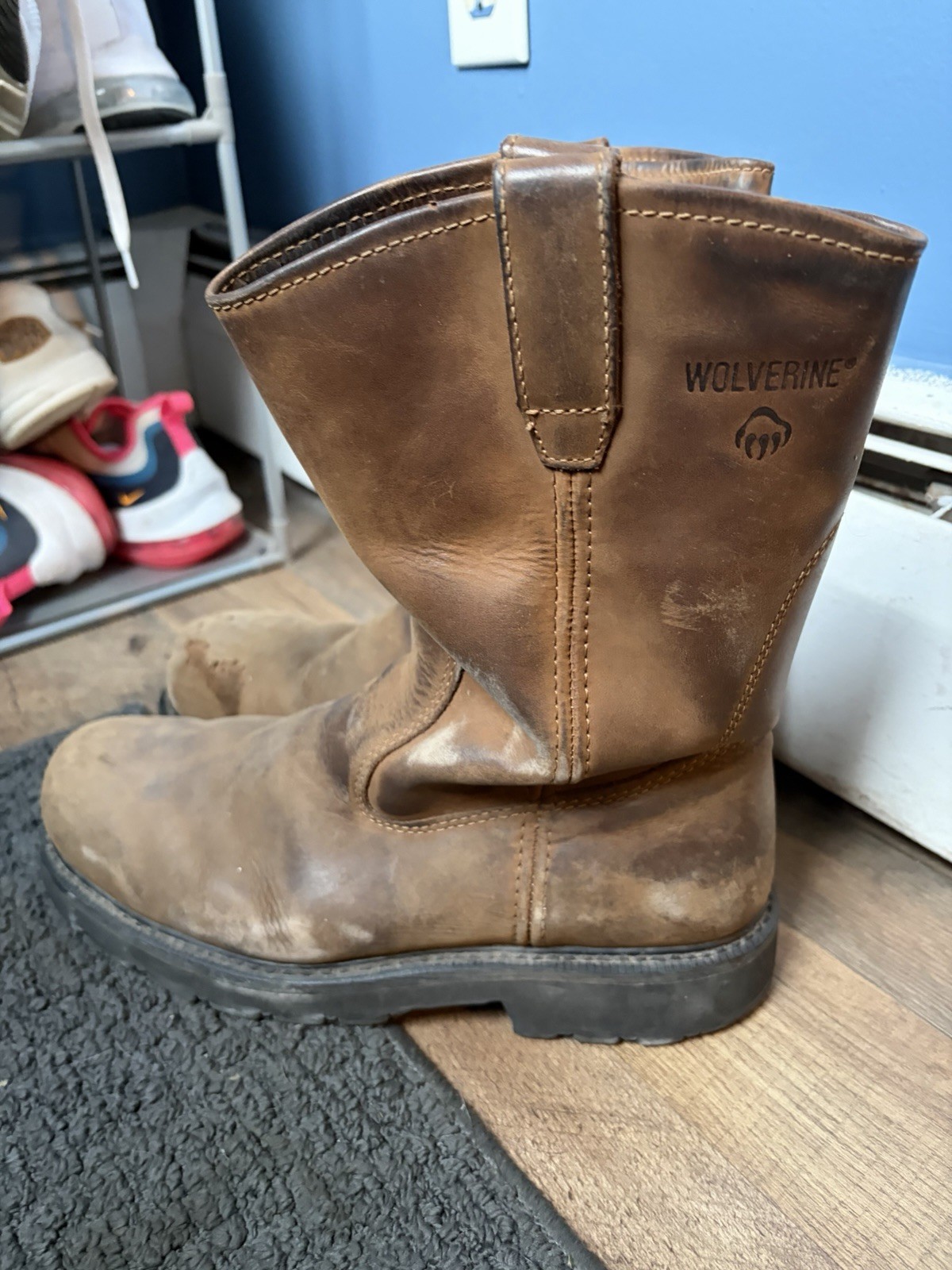 Wolverine Wellington W04727 Men’s Brown Leather Work Western Boots – Size 11