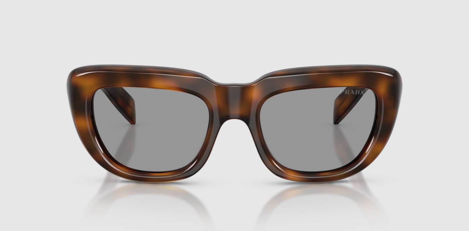 PRADA PR D07S 20D50Q Juniper Tortoise Grey 53 mm Women’s Sunglasses