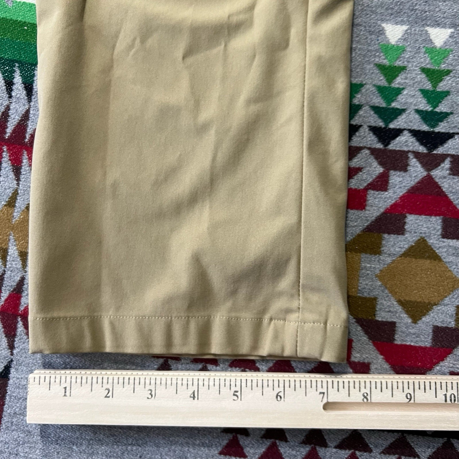 Lululemon ABC Classic Fit Pants Mens 36×31 Beige Khaki Stretch 5 Pocket Chino B2