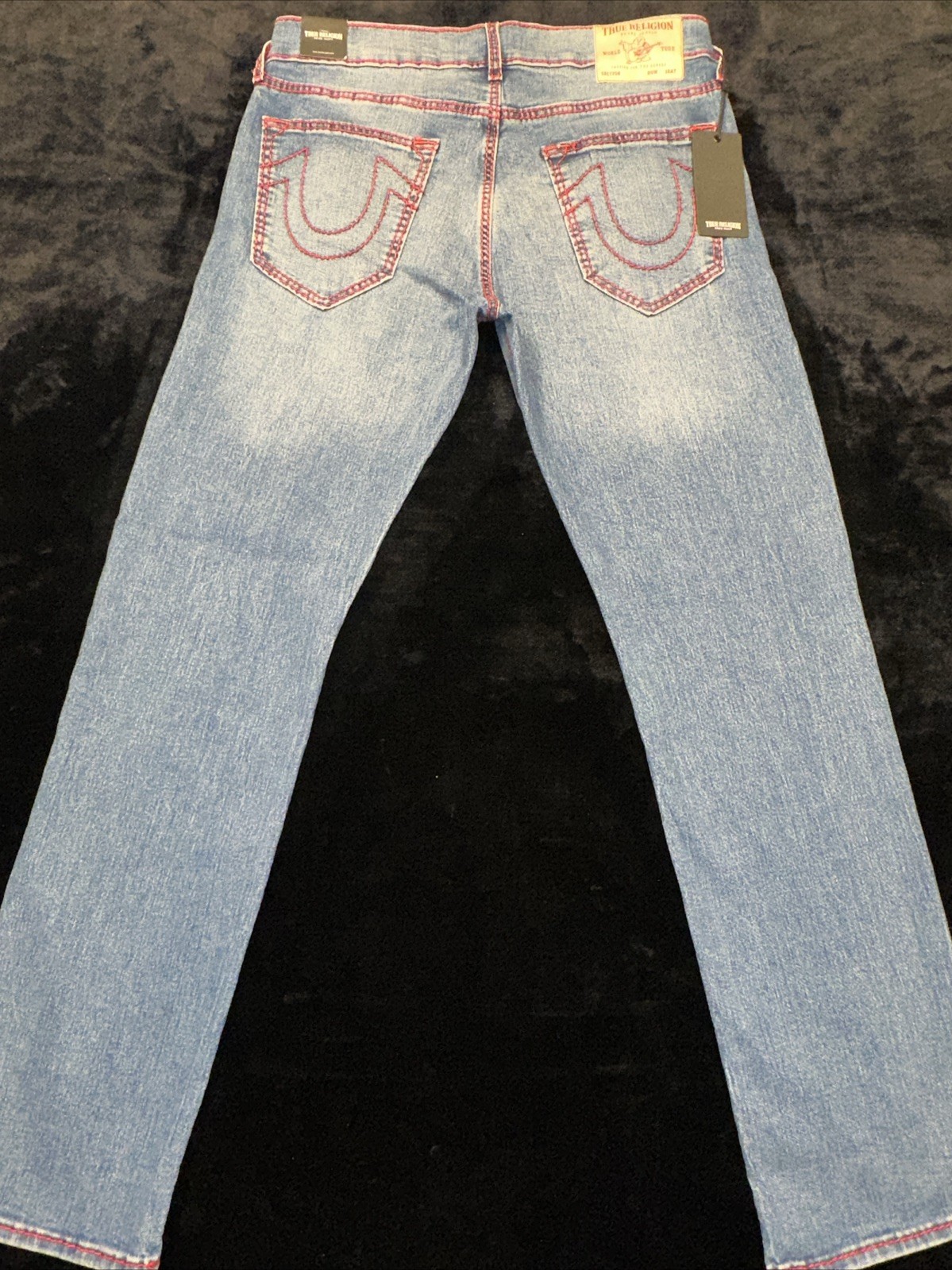 True Religion Ricky Big T Straight Jeans “Medium Neptune Wash” 34×34 #701001