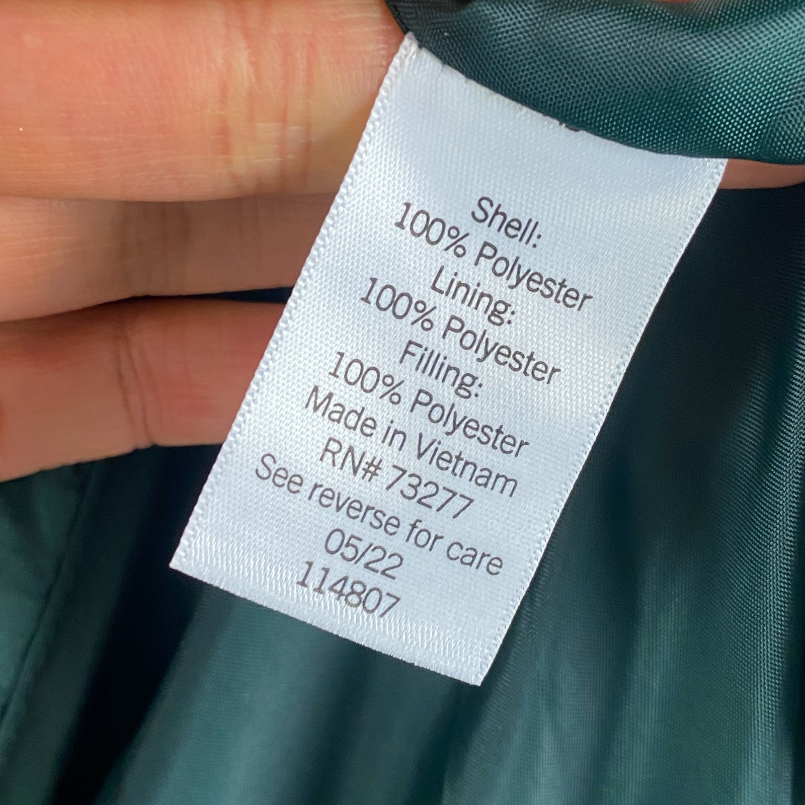 Croft & Barrow Quilted Button Up Long Sleeve Jacket Size Large Green Pockets