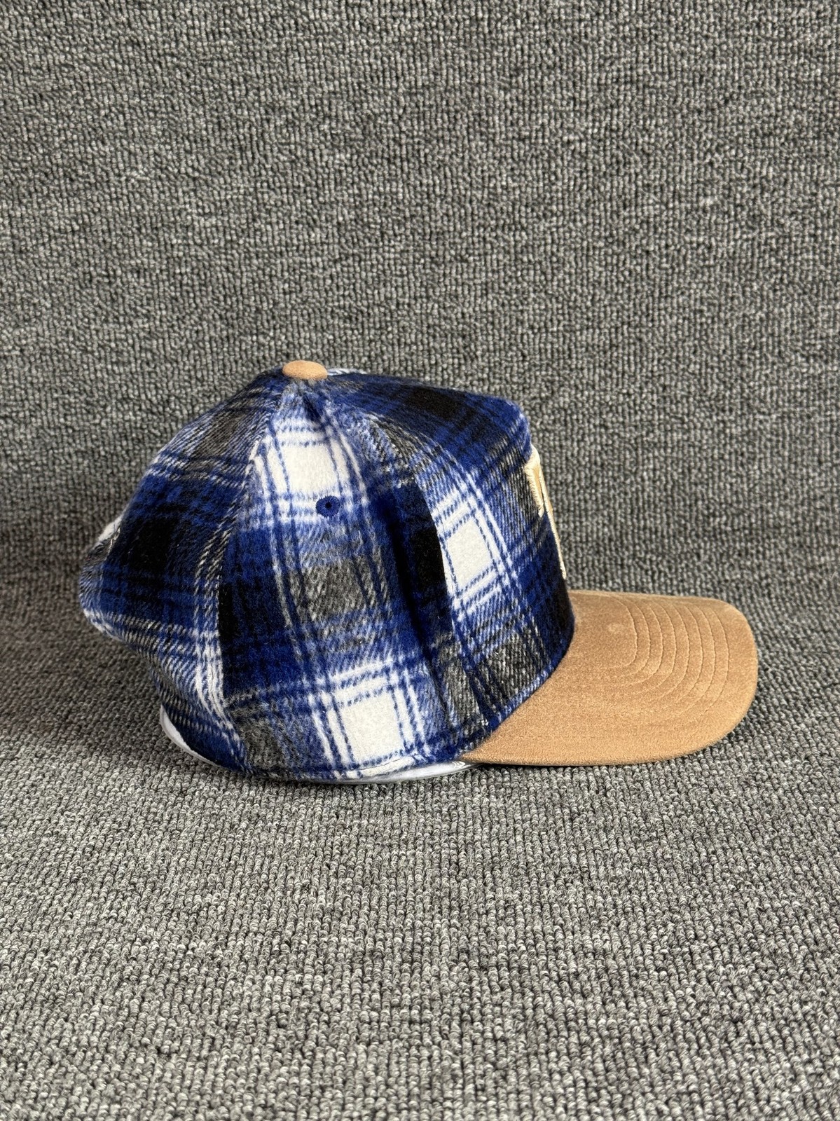 Mitchell & Ness Texas Rangers Plaid Snapback Tan Brim Hat One Size