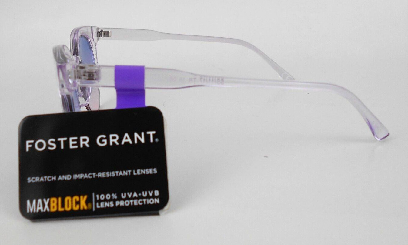 Sunglasses FOSTER GRANT CLEAR PURPLE 100% UVA & UVB PROTECTION MSRP $ 19.99