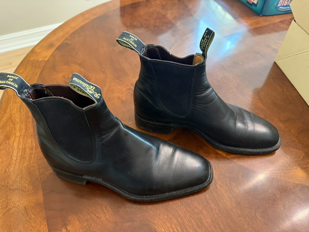 RM Williams Comfort Craftsman Black Chelsea Boots AU 6.5 G US 7.5 D Vintage 1997