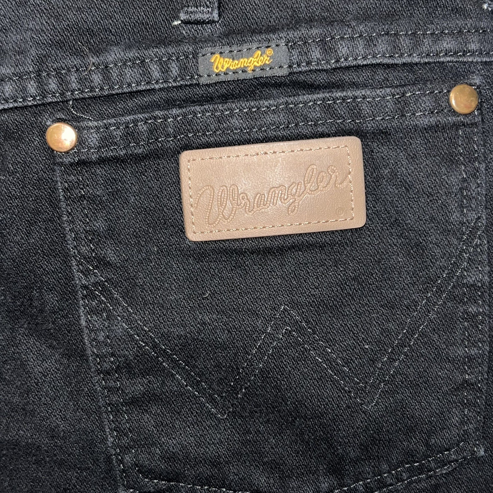 Wrangler Mens Cowboy Cut Slim Fit Black Denim Jeans Size 36X32 936WBK Classic