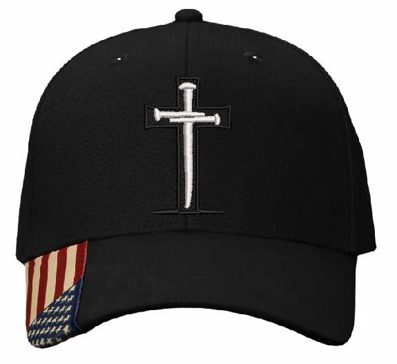 Sacred Nails Christian Cross Hats for Men Women Jesus 3 Nail Cross Bible Jesus