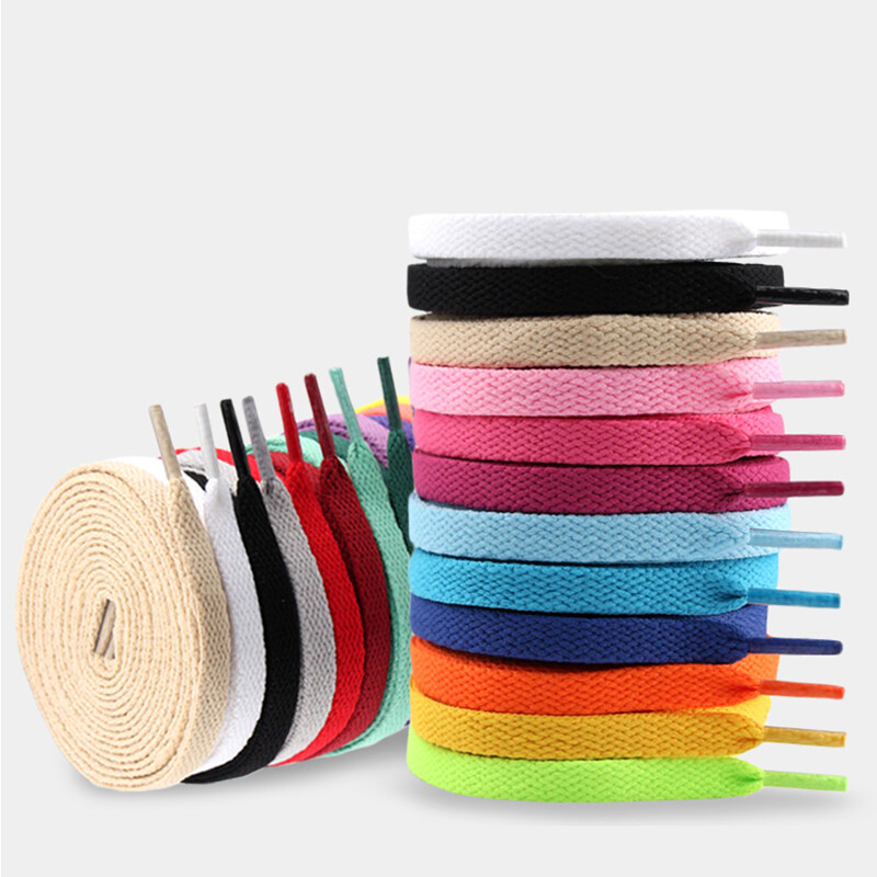 Flat Coloured Shoe Boot Trainer Skate Laces Choice of Colours New Shoelaces