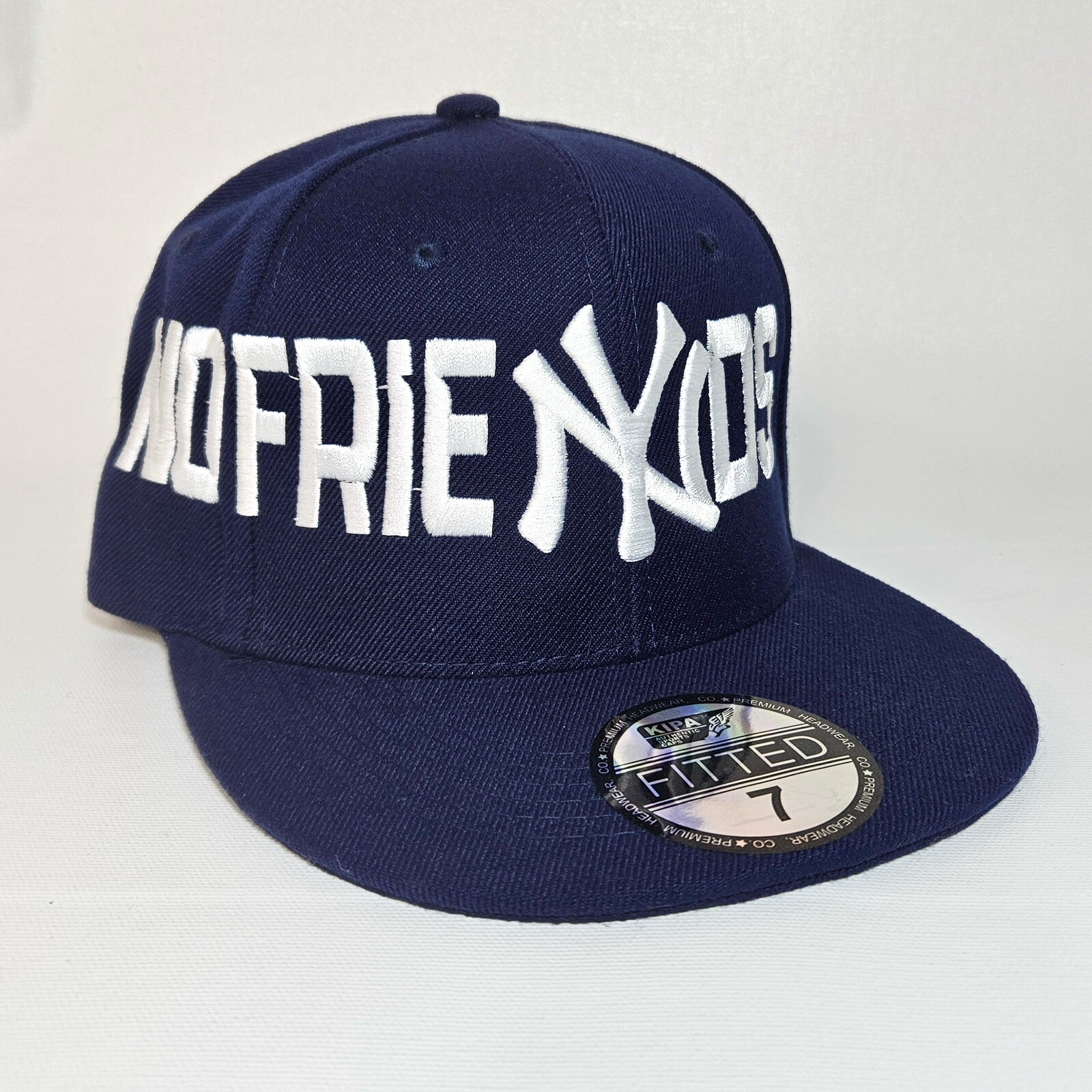 No Friends Phase 1 Baseball Cap Premium Headwear Kipa Hat Navy Blue Size 7