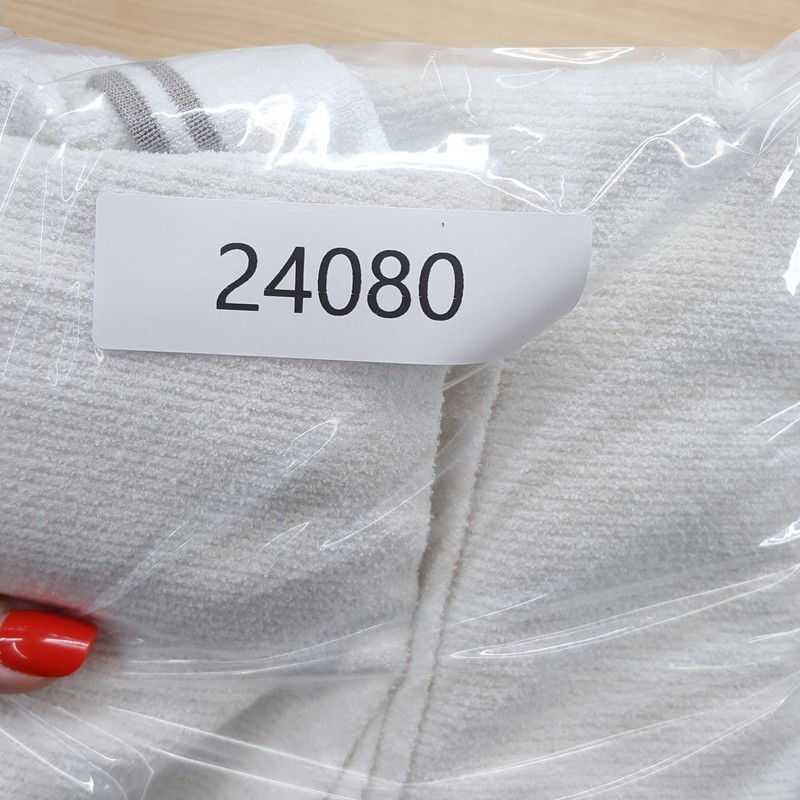 RAG & BONE Polo Shirt Mens Medium Off White V-Neck Johnny Zuma Toweling $228