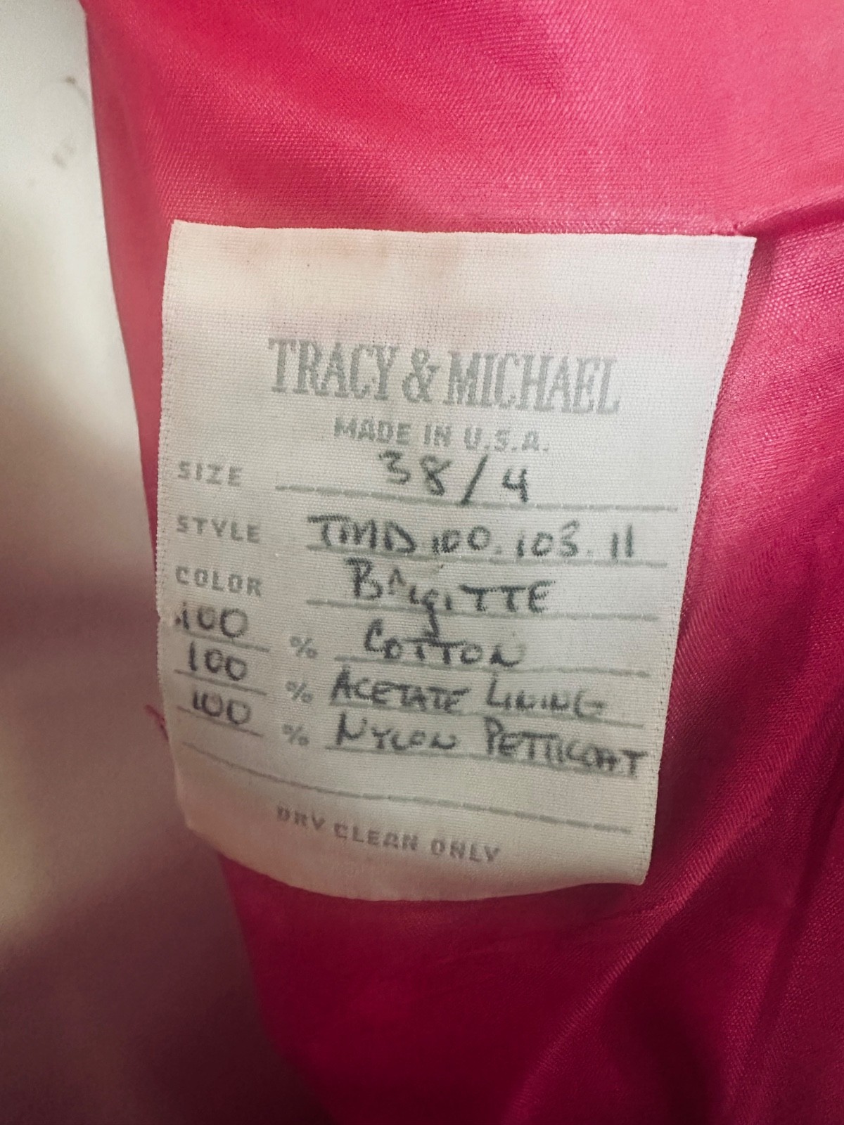 TRACY & MICHAEL S A-Line Dress Pretty Polka Dot Built In Petticoat Tailored Fit
