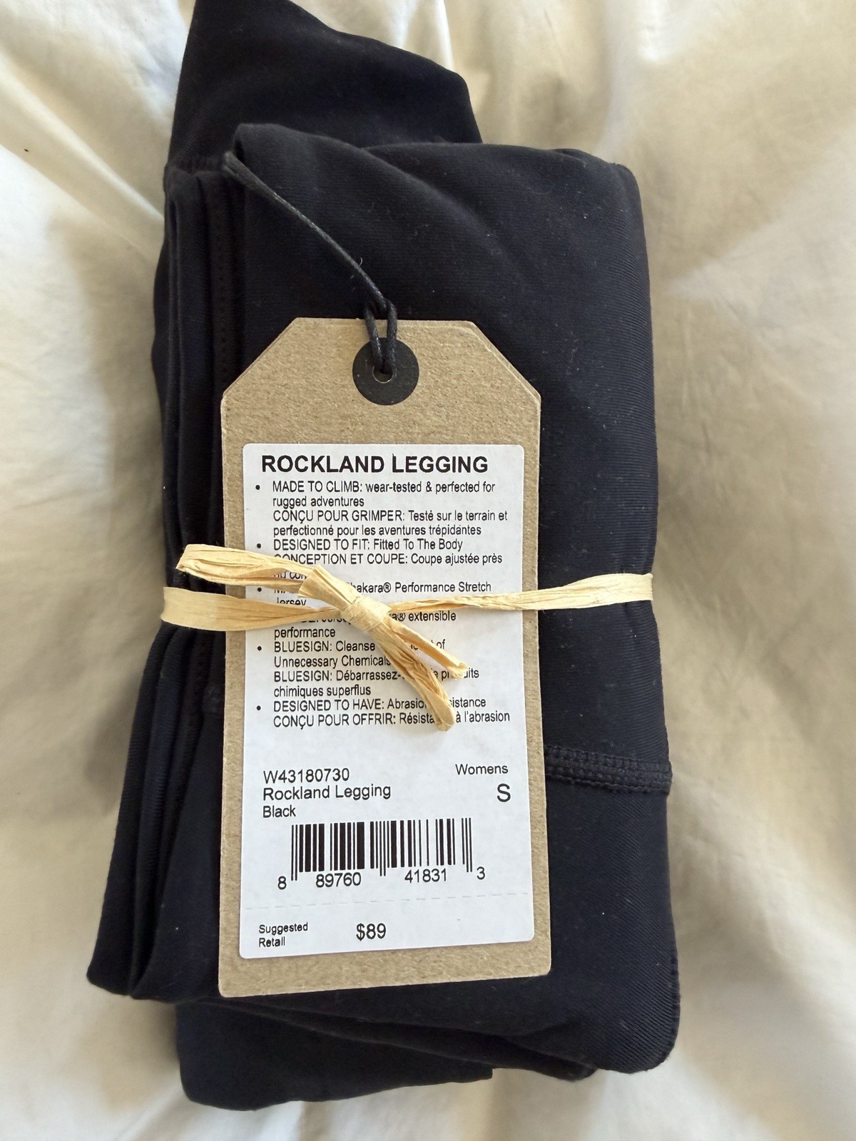 Rockland Legging Black Women’s Regular Solid Leggings Size S Model W43180730