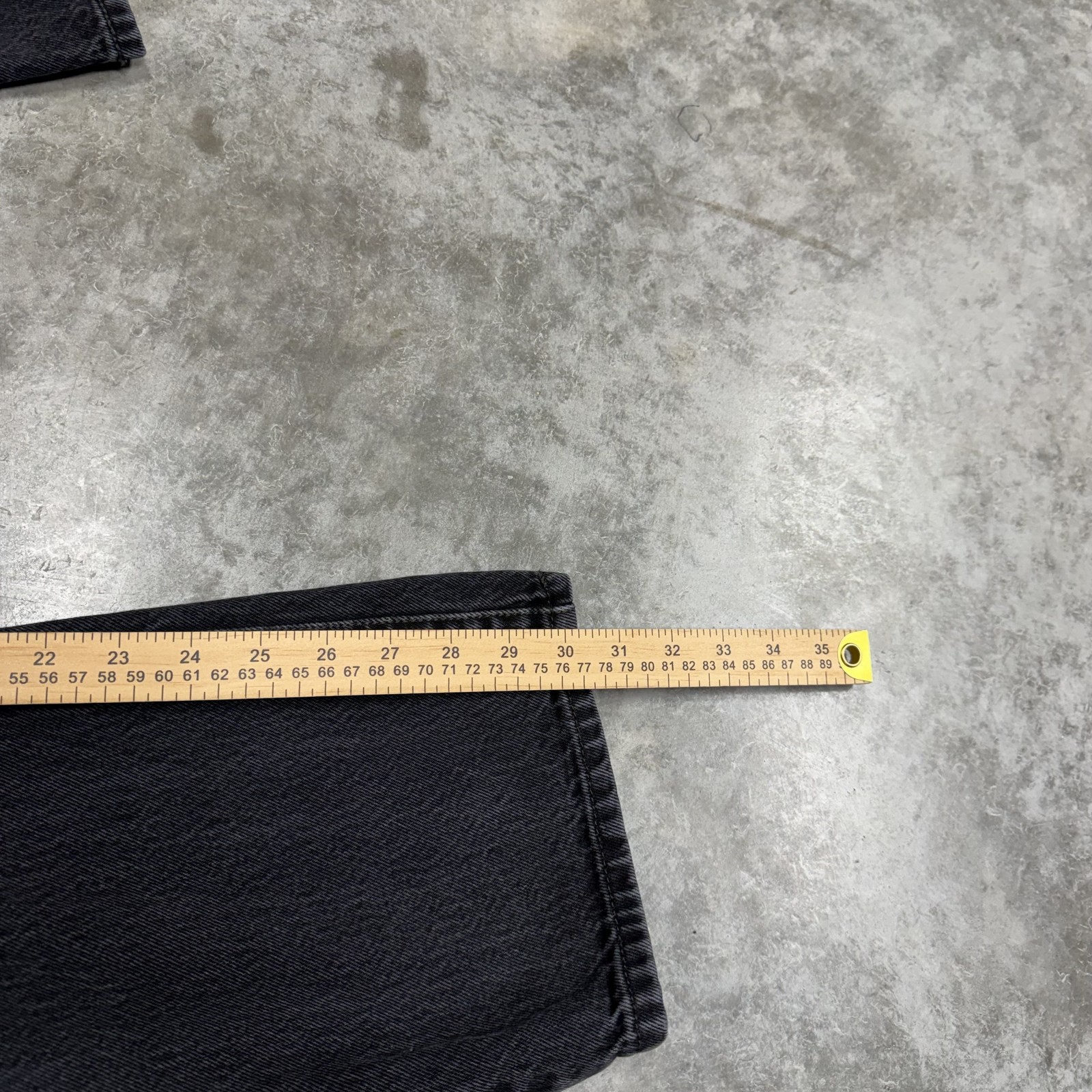 Levis 501 Jeans Mens 38×30 Black Charcoal Wash Button Fly Straight Leg Denim