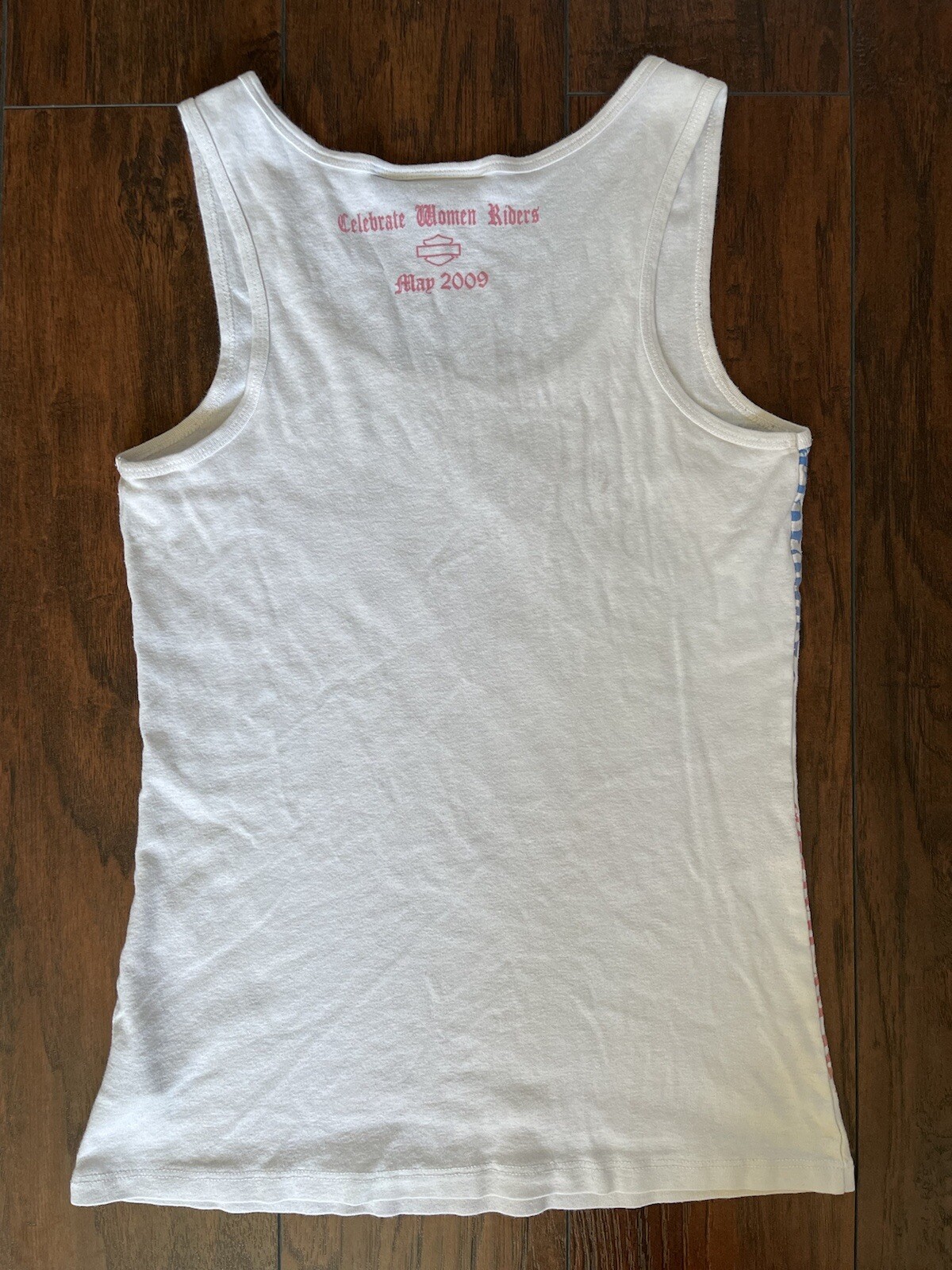 Y2K 2000s Harley Davidson Celebrate Women Riders May 2009 White Tank Top Size M