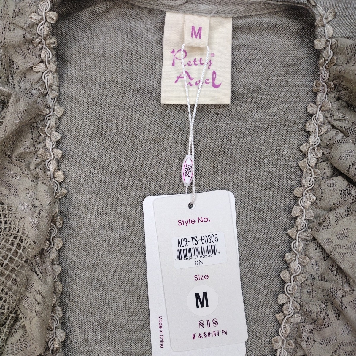 Pretty Angel NWT Green Top Tunic Women’s Size Med Y2K Lace Fairy fun Sexy Shirt