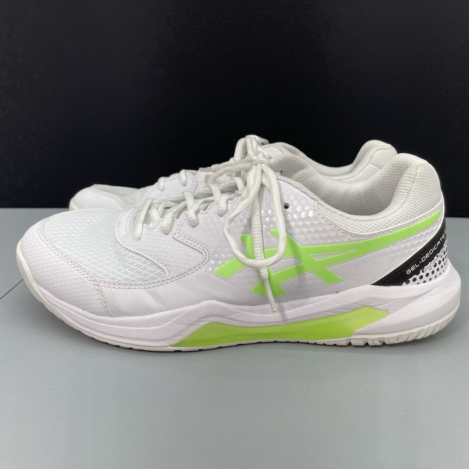 Asics Gel Dedicate 8 Sneakers Shoes Court Tennis Pickleball White Mens 9.5