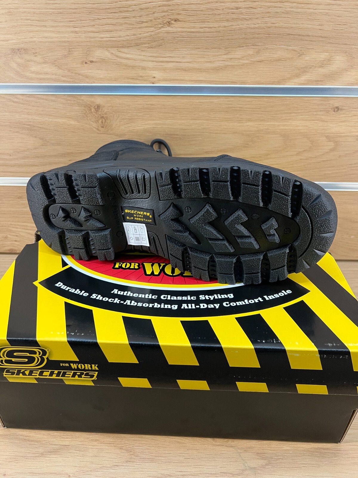 Men’s SKECHERS Work Burgin Benafick Steel Toe Work Boot Wide, (reg $124.95)