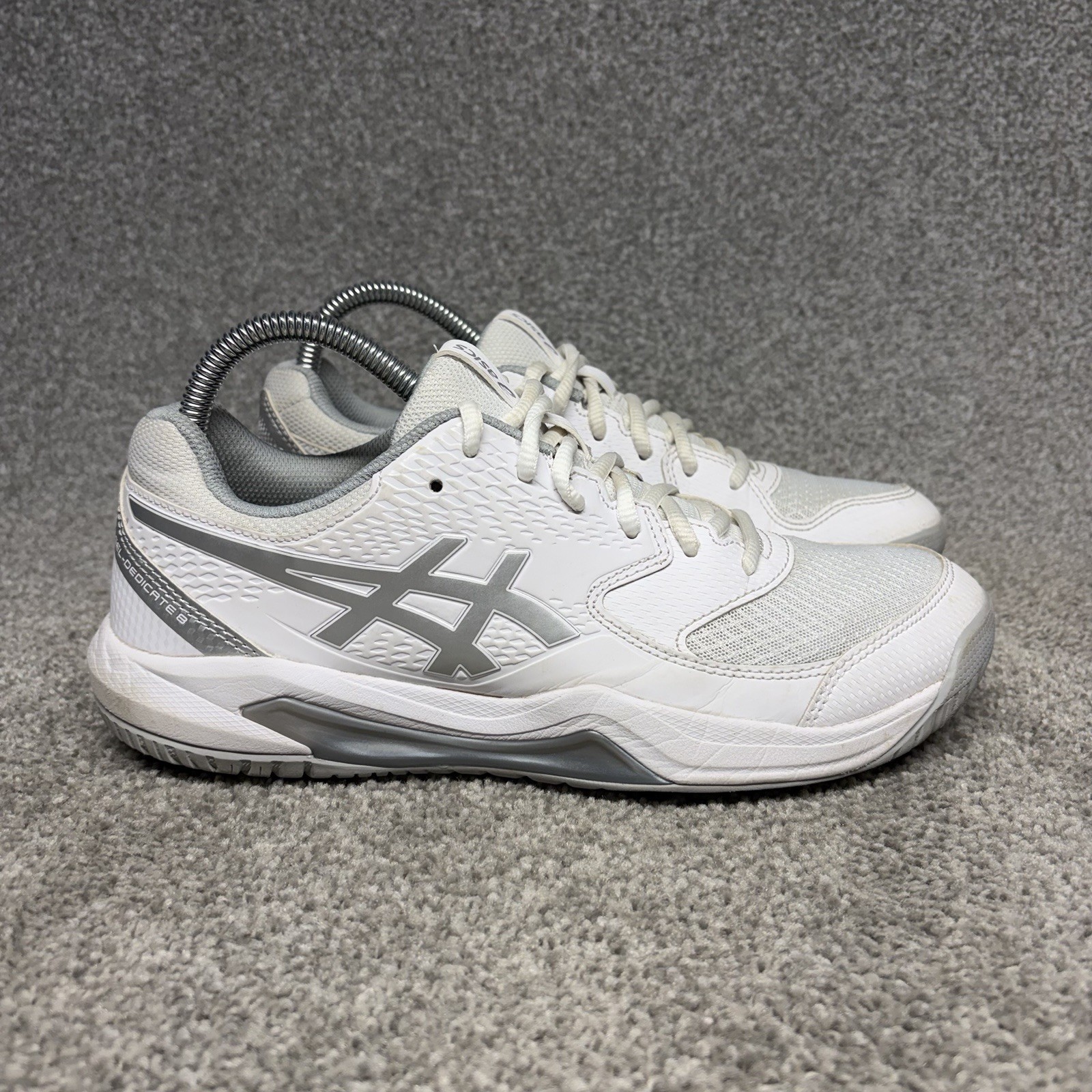 Asics GEL Dedicate 8 Tennis Shoes Sneakers Women’s 8.5 White Pickleball 1042A237