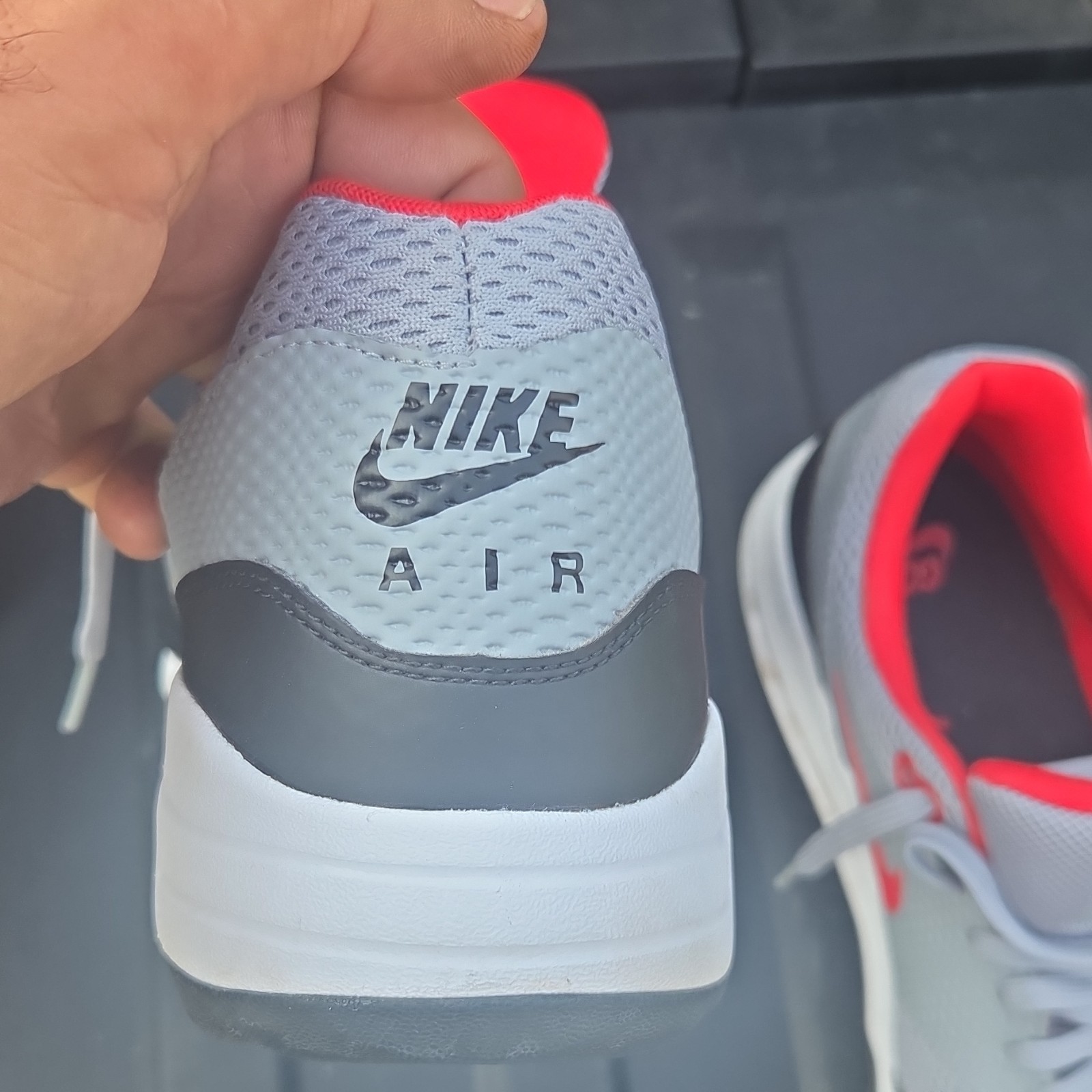 Nike Air Max 1 Golf Particle Grey/Black/White/Univ Red Men’s Low Top CI7576-002