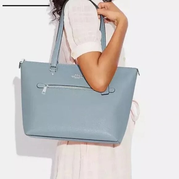 Coach Gallery Tote Shoulder Bag – *Rare* Sage Blue – NWT