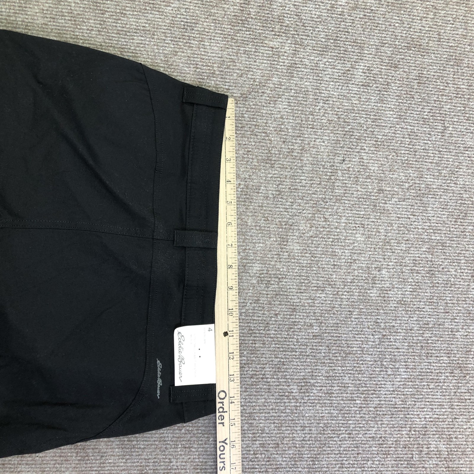 Eddie Bauer Pants Womens 4 Black WR Rainier Capri Water Resistant Hiking UPF 50