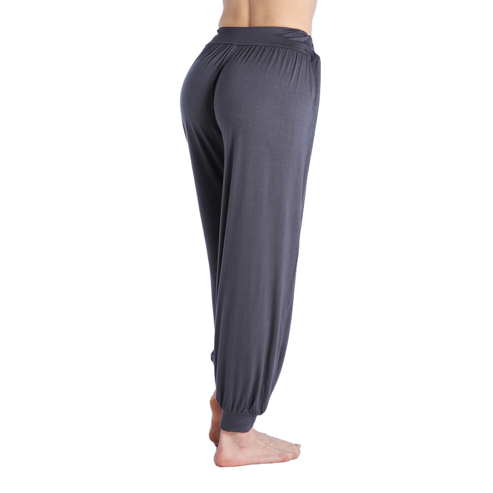 Women’s Waistband Panty Leggings Casual Loose Pants Workout Solid Color Fashion