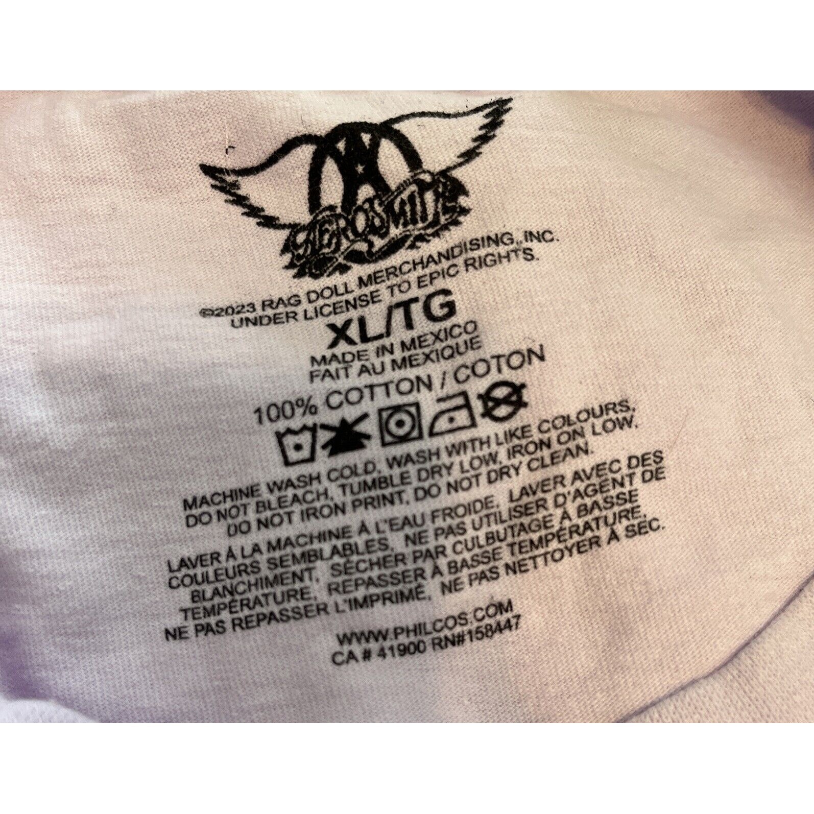 Aerosmith Graphic T-Shirt Mens XL Light Purple Good Graffiti Logo Rock Band Tee