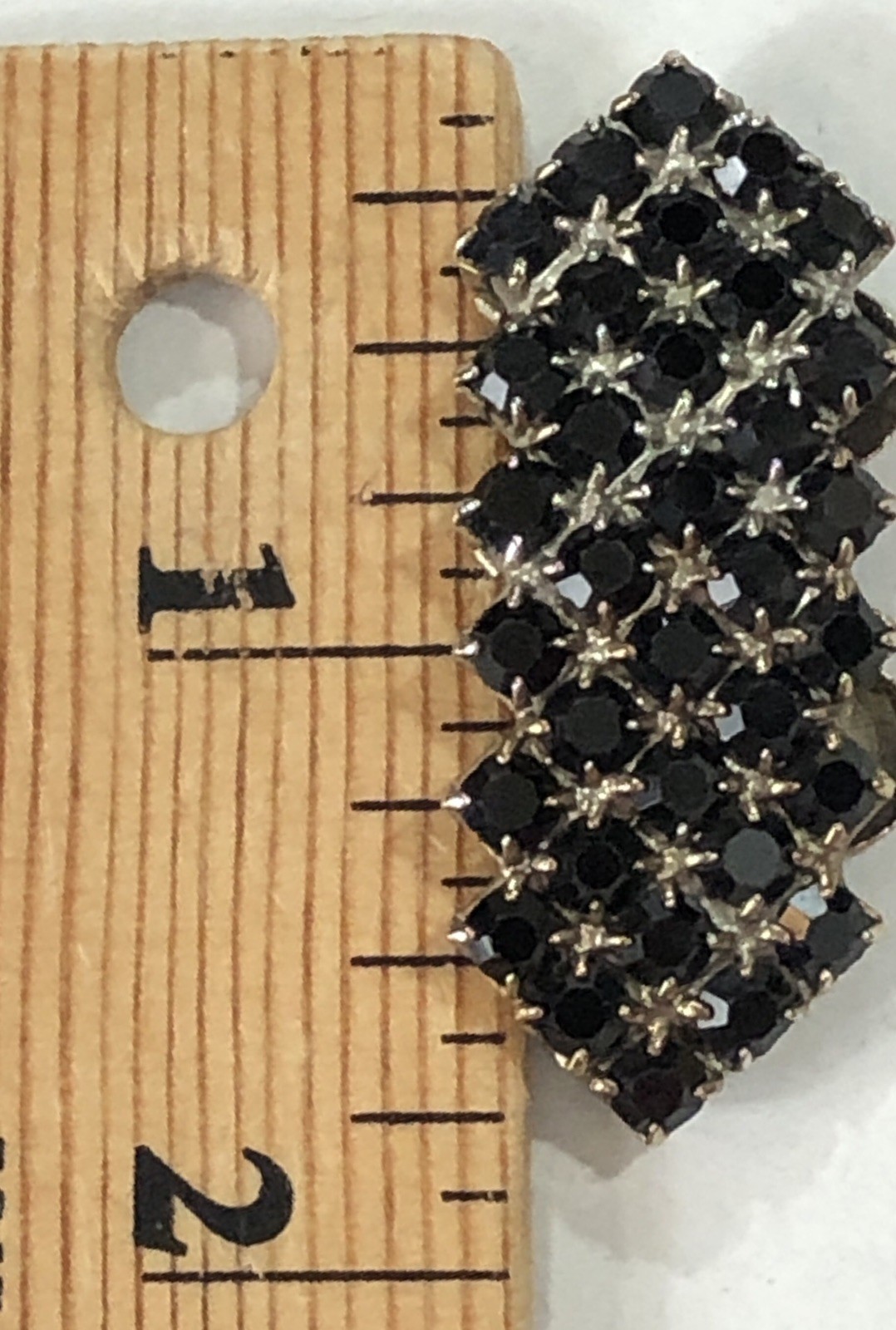 Musi Shoe Clips Black Rhinestone 1.75 inch – Vintage