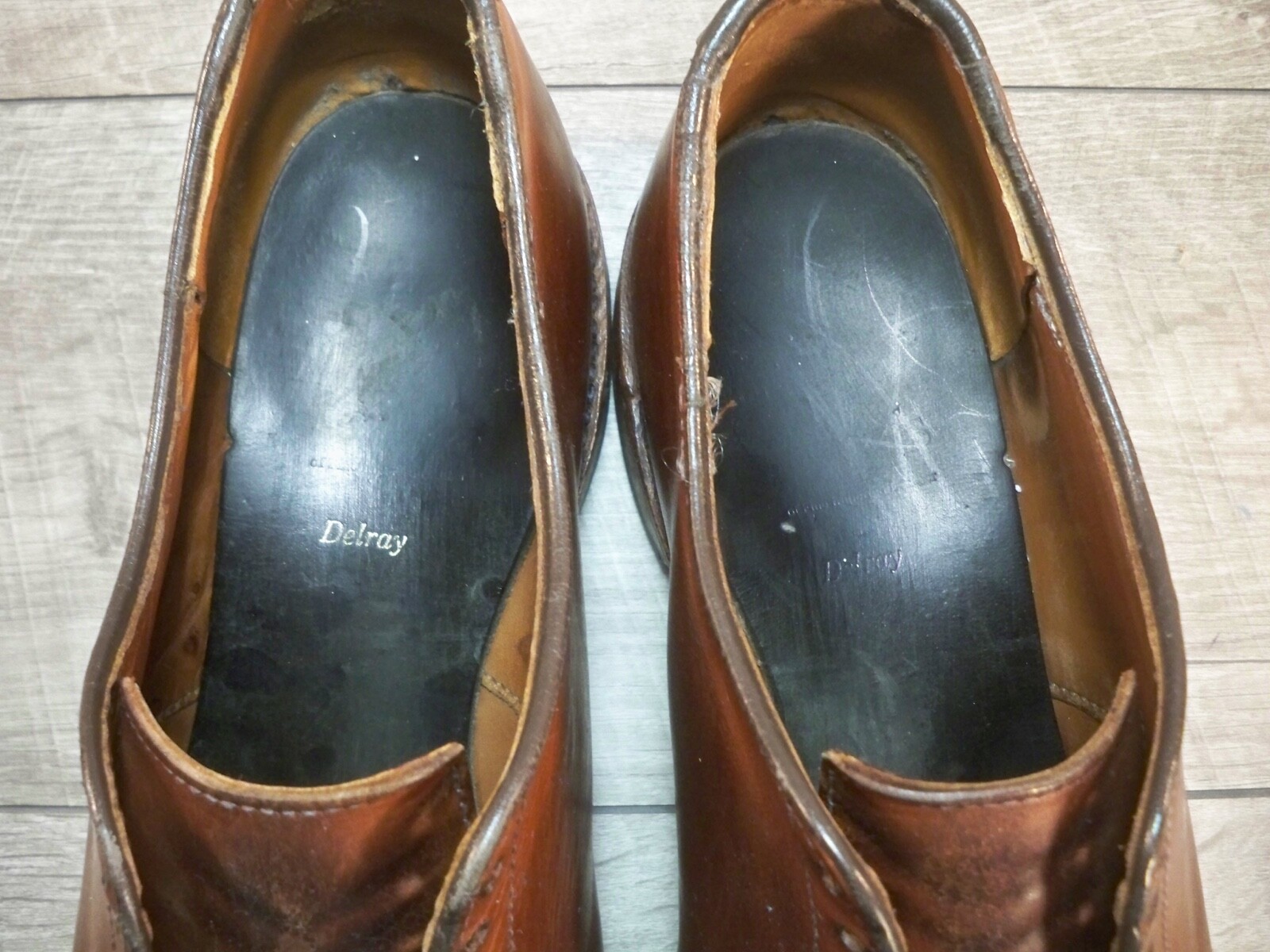 Mens Allen Edmonds Delray Lace Up Leather Bench Welt Dress Oxfords Shoes 8.5