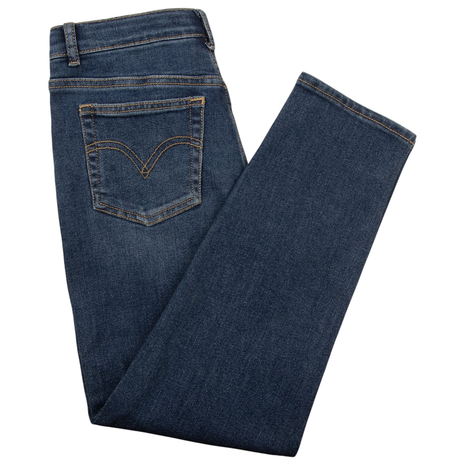 Levi’s Girl’s Mini Mom Adjustable Waistband Jeans From The Block – Dark Wash, 10