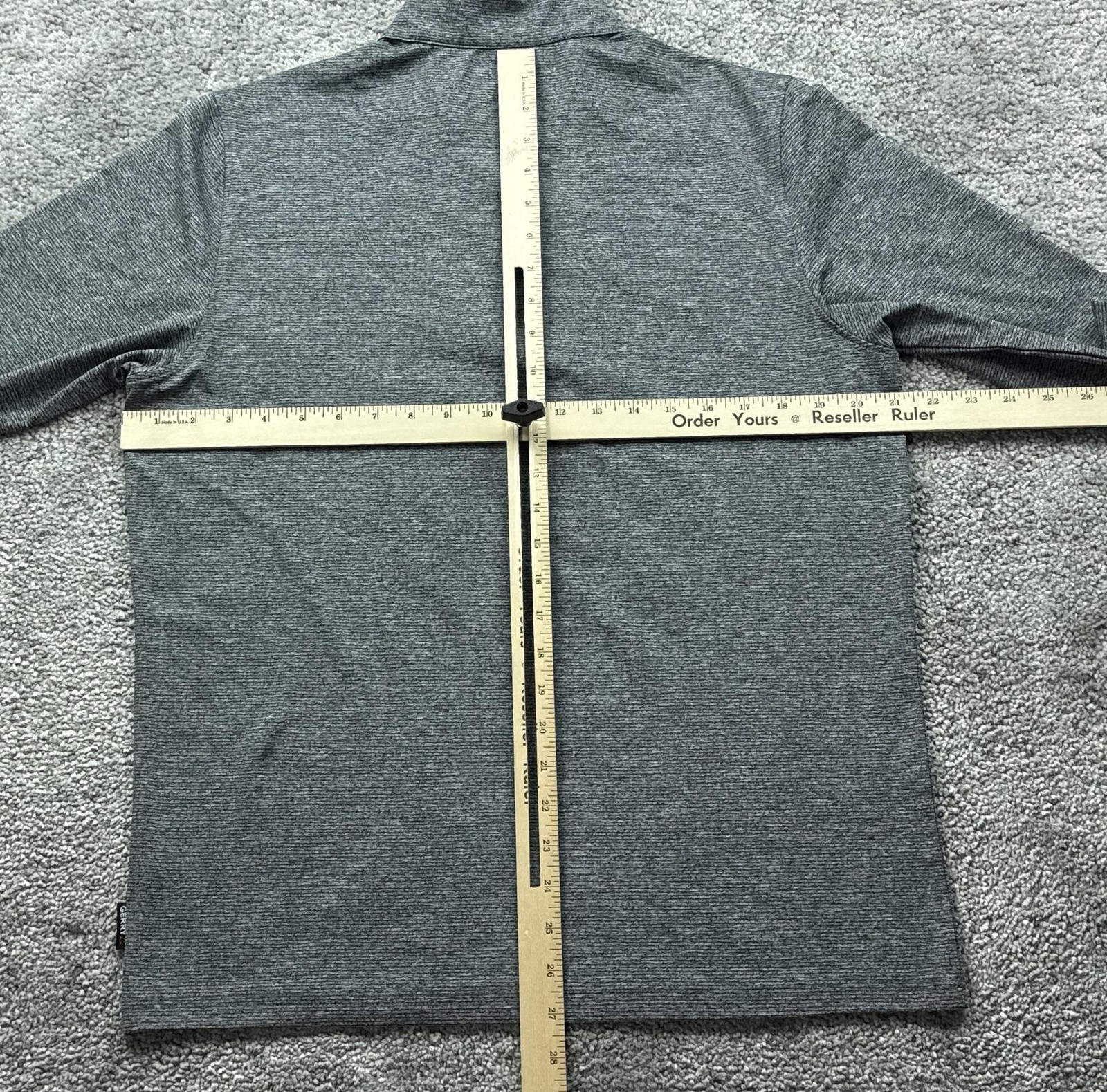 Gerry Pullover Mens M Gray 1/4 Zip Long Sleeve Mock Neck Breathable Tagless