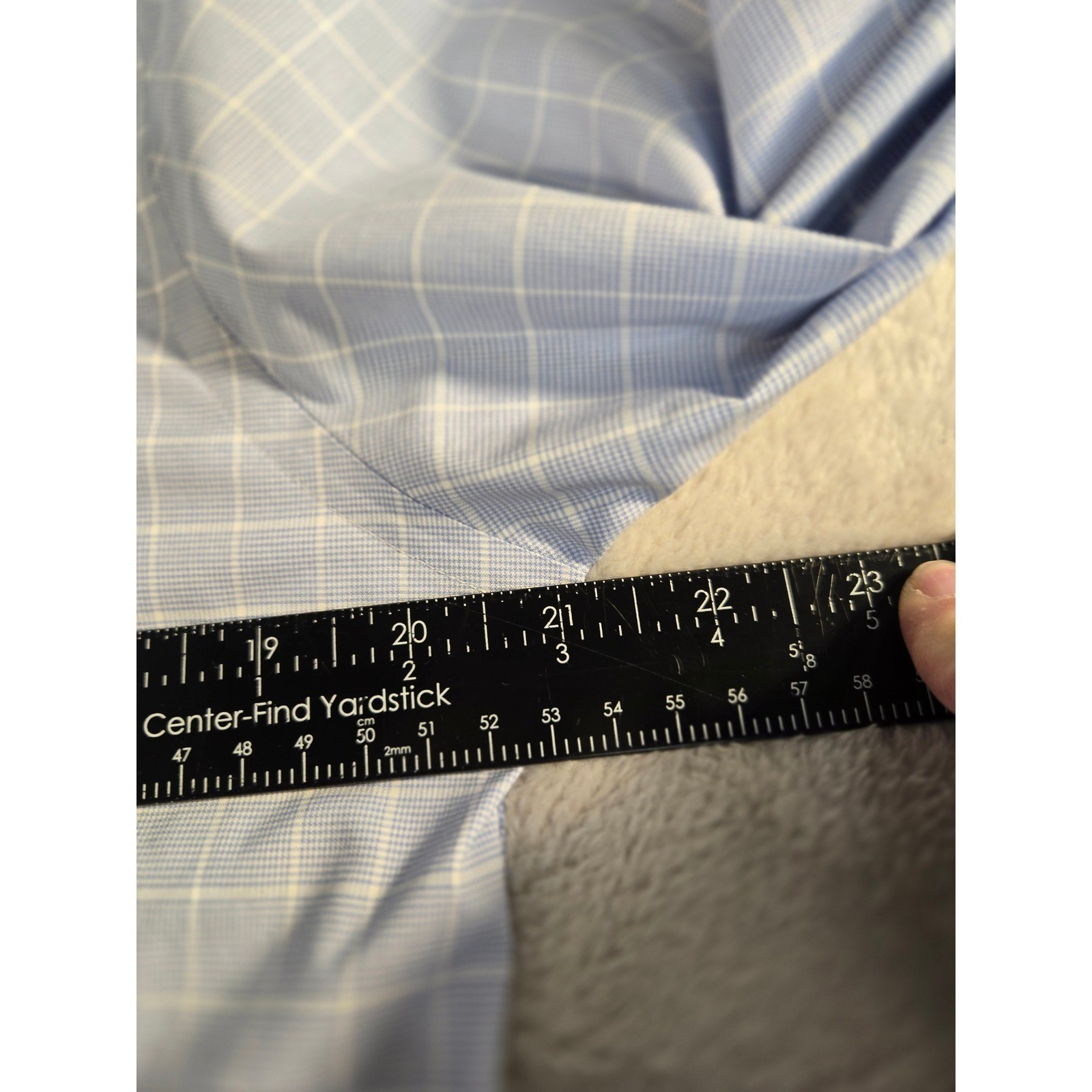 Brooks Brothers Regular Fit Non-Iron Stretch Supima Cotton Shirt Blue Check 15.5