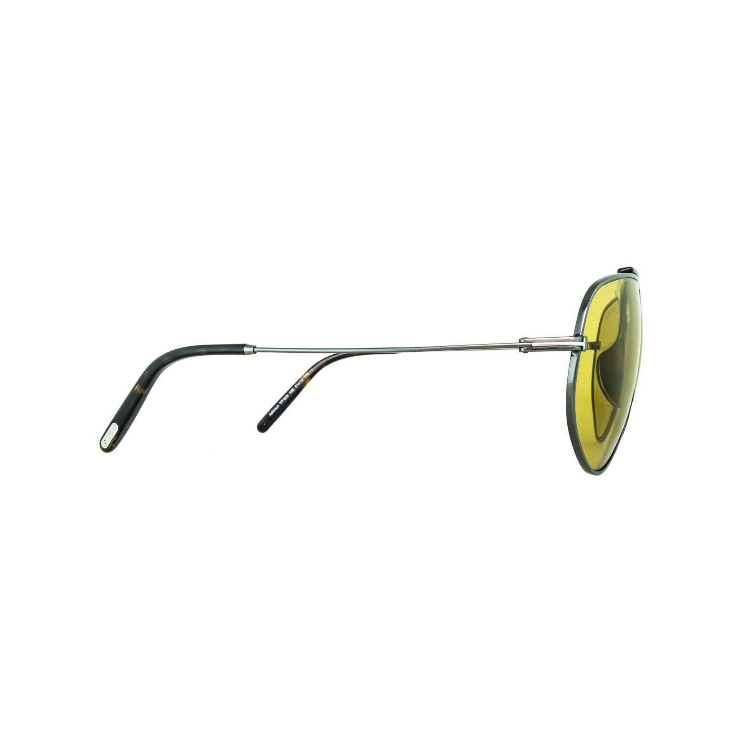 Tom Ford Addison TF928 12E 61 Pilot Sunglasses Ruthenium Havana Brown Men