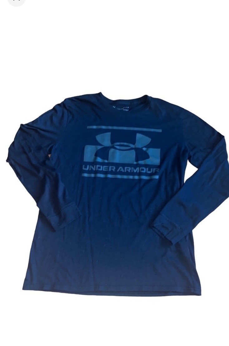 Mens Under Armour Black Long Sleeve Lightweight Cotton Shirt Size MEDIUM