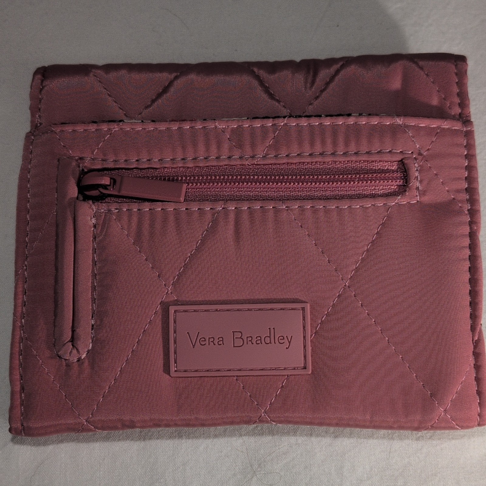Vera Bradley Pink Quilted Women’s Wallet RFID Blocking Zip Pocket Credit Card