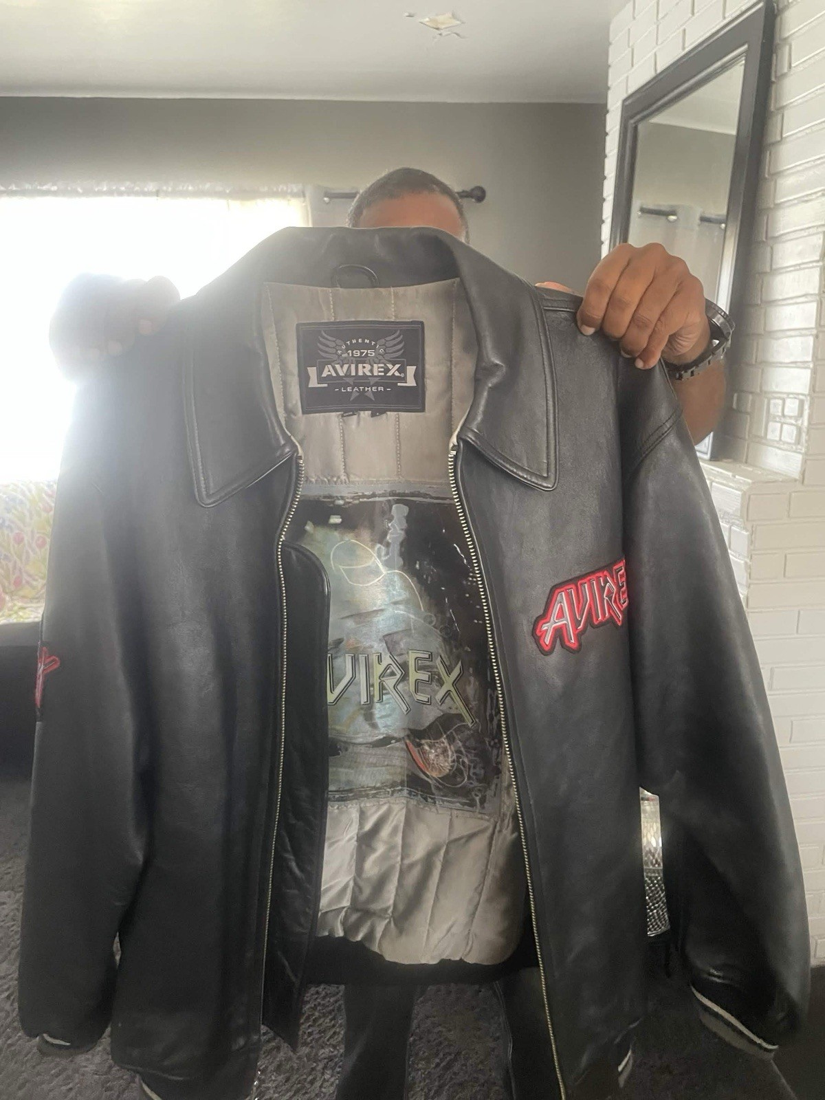 Avirex Vintage Leather Jacket 1975 Size XL