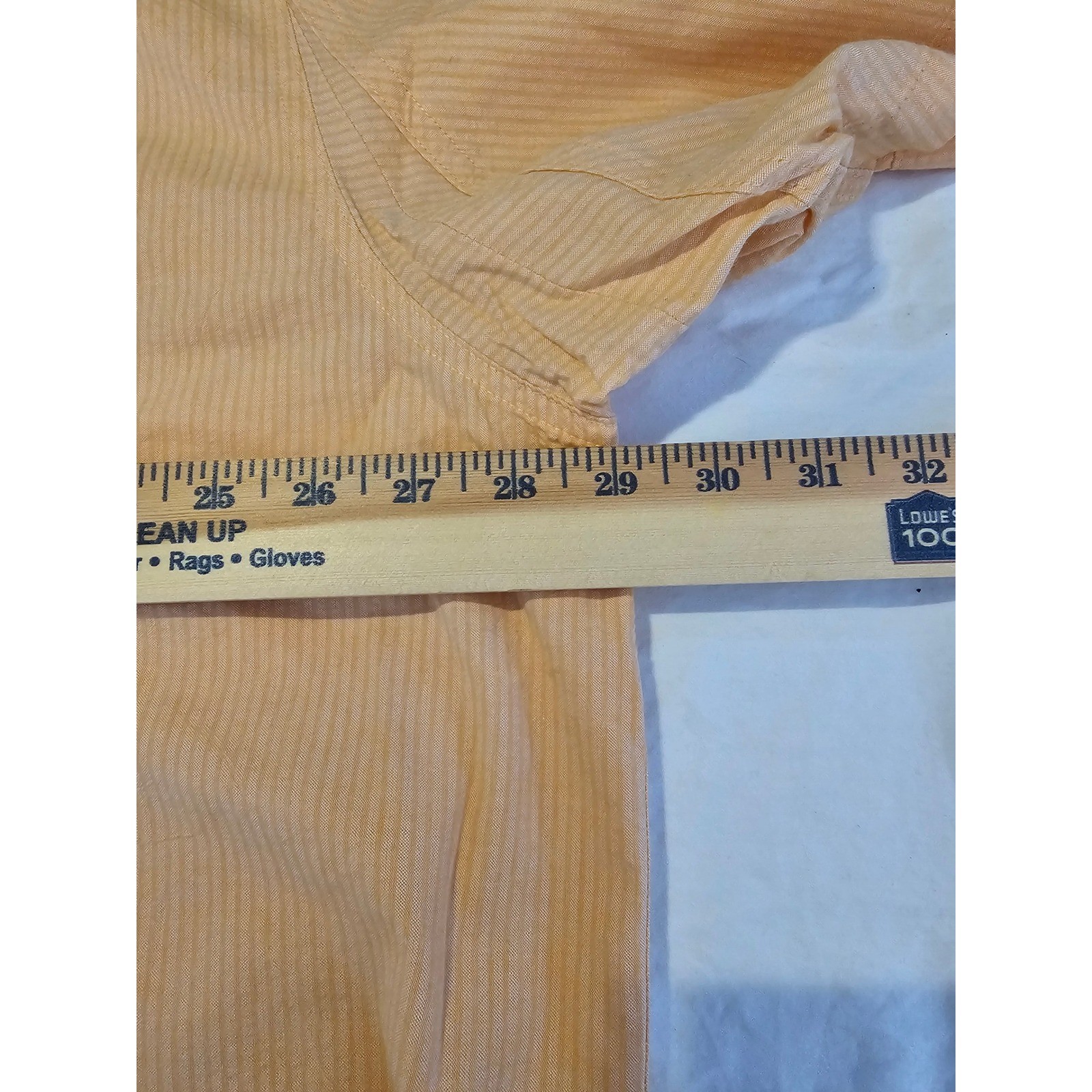 Kevins Plantation Collection Mens 2X Orange Seersucker Fishing Shirt Vented Back