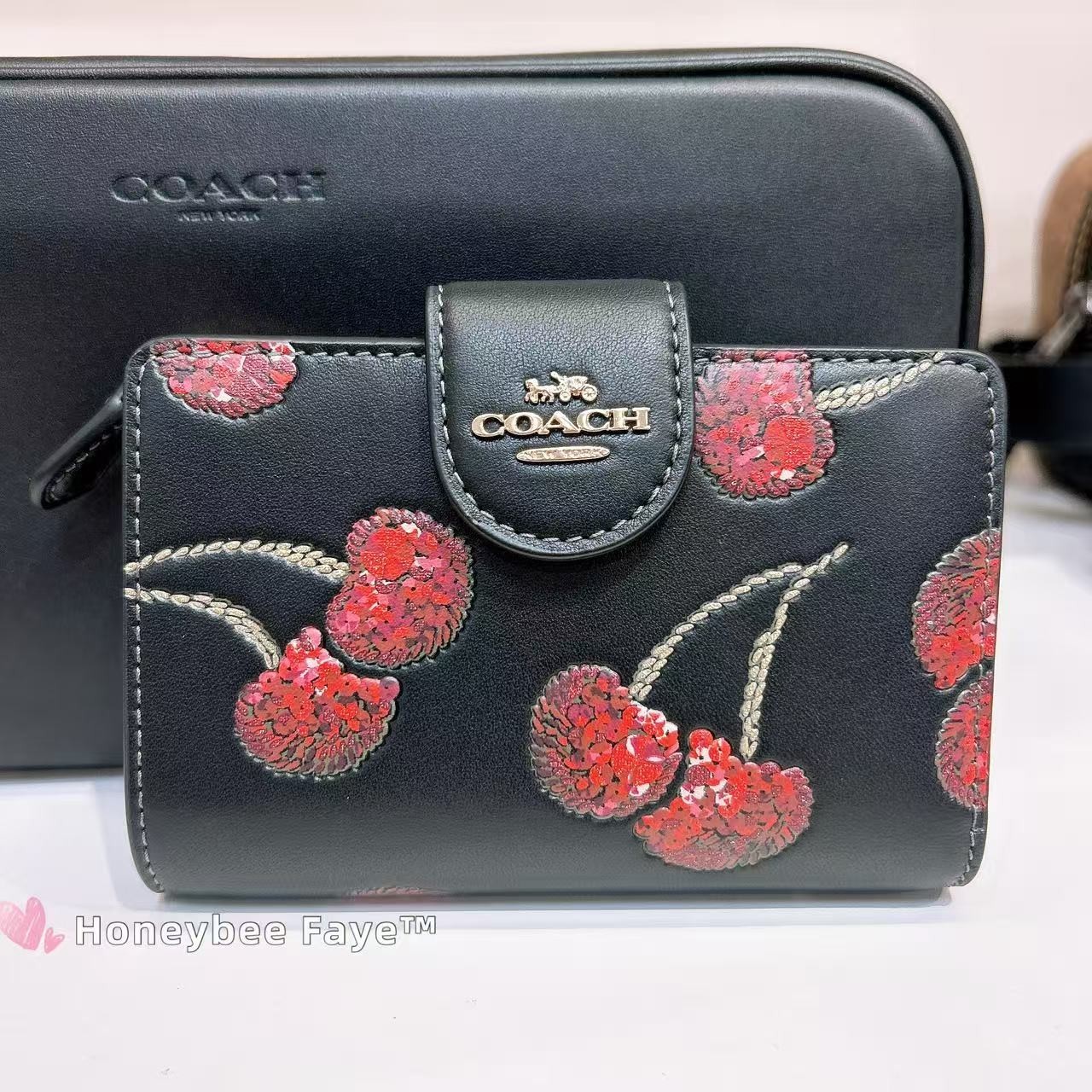 NWT Coach Medium Corner Zip Wallet With Strawberry/Lemon/Orange Print