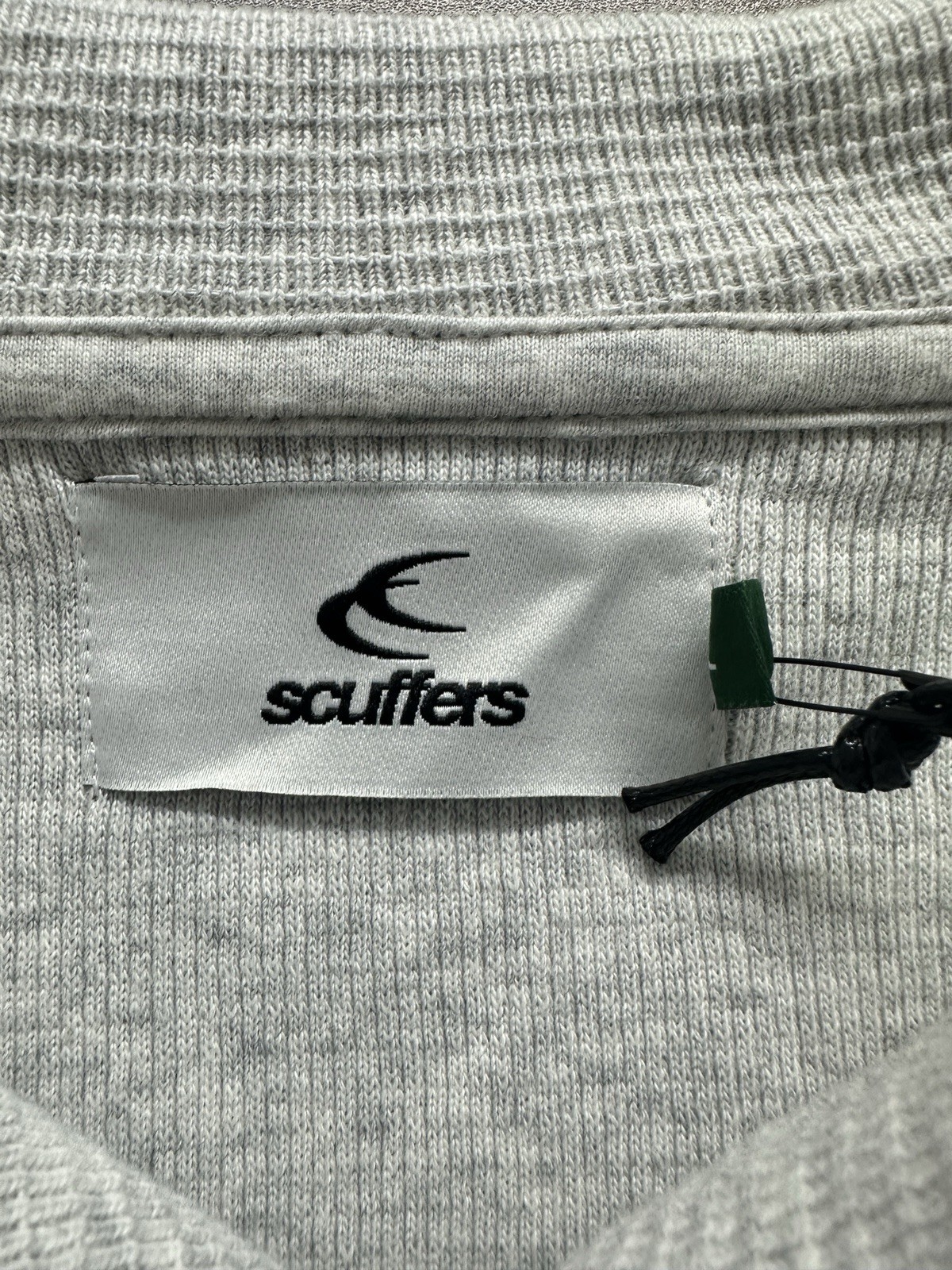 Scuffers Camelot Light Grey Polo Top Size Large Long Sleeve