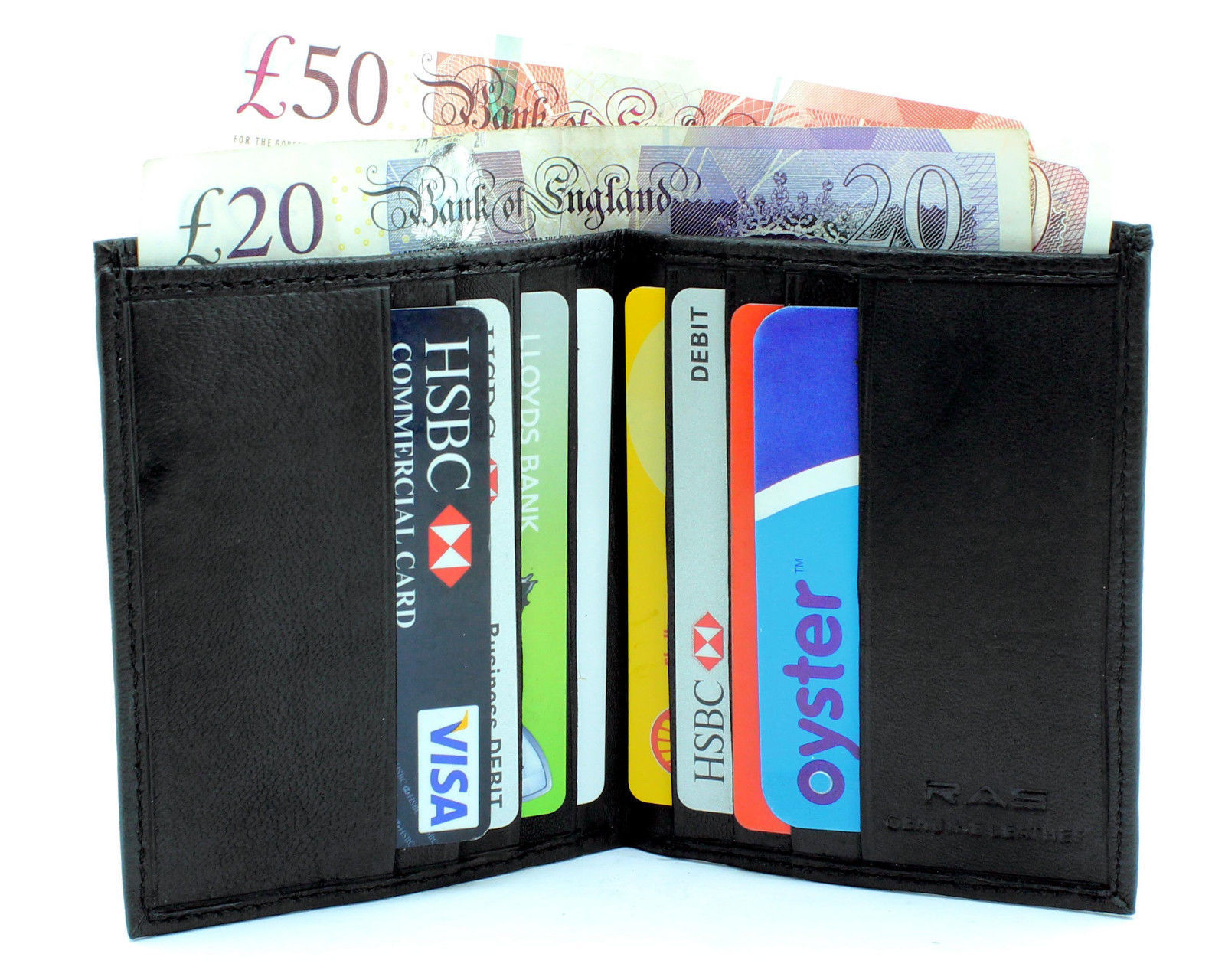 Genuine Leather Ultra Slim 8 Cards and Cash Holder Wallet Bifold Slim Design 122