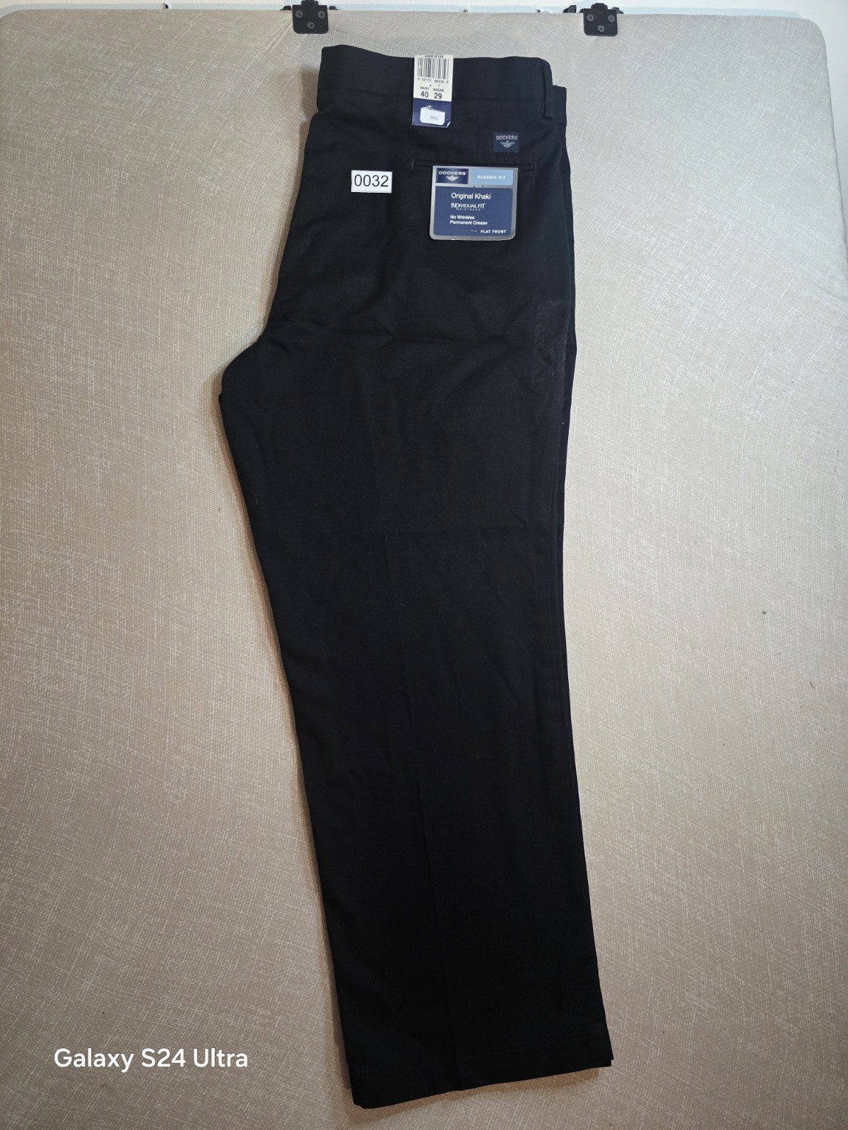 Dockers Mens 40×29 Original Khaki Classic Fit Pleated Pants Navy Blue NEW NWT