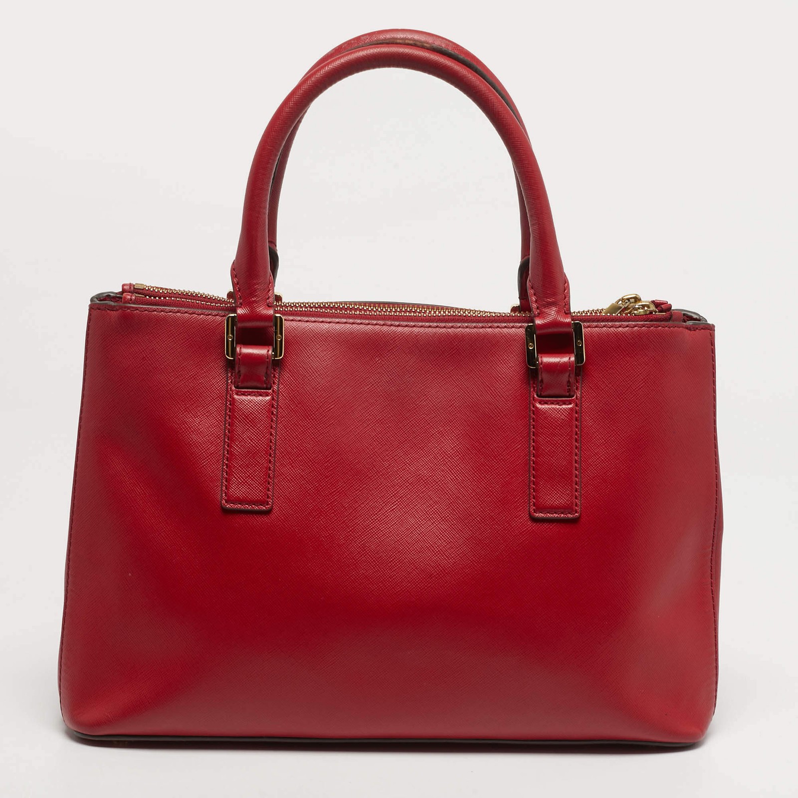 Tory Burch Robinson Double Zip Red Leather Tote