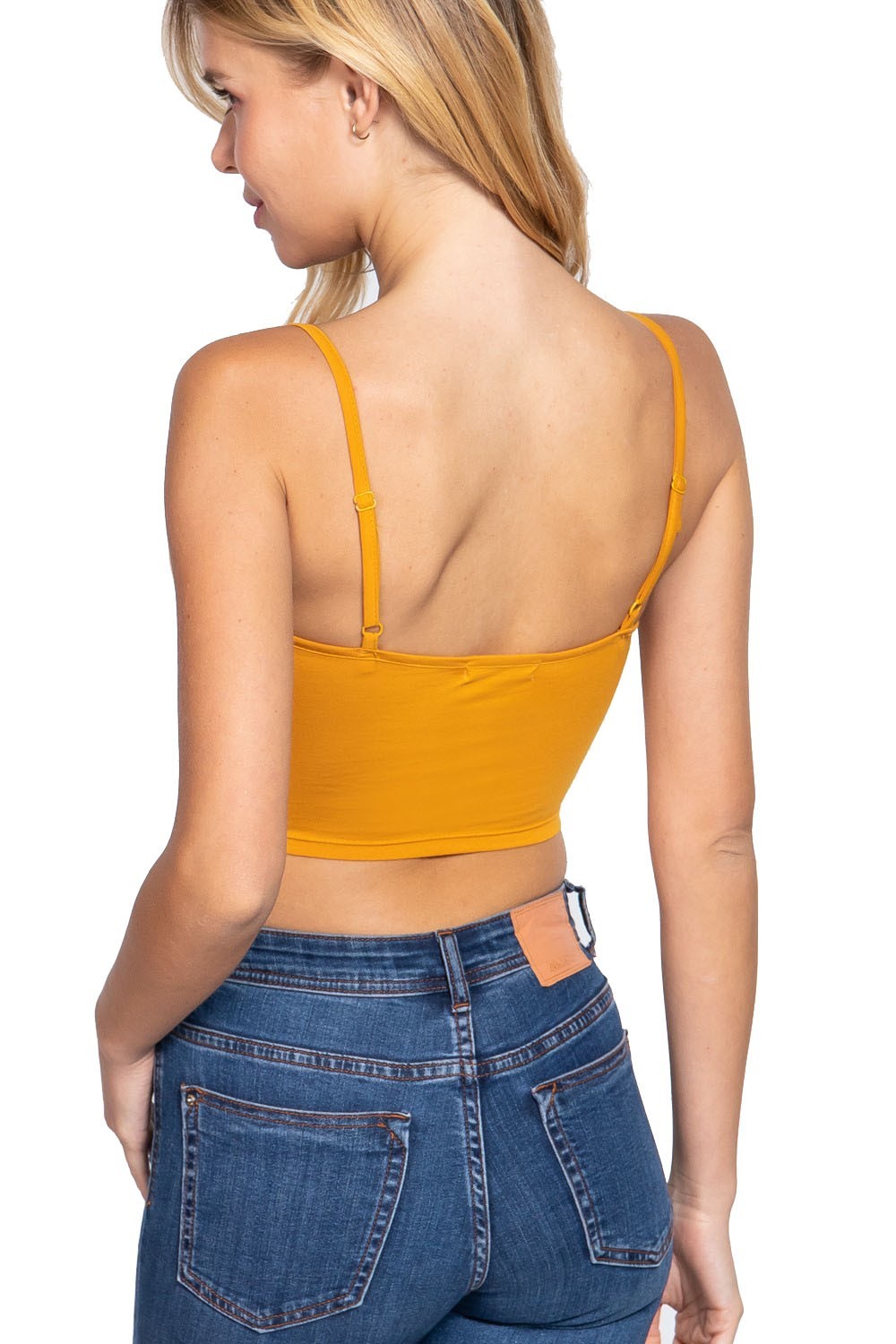 (Active Basic) 2 Ply Cami Crop Top Cotton/Spandex | Soft Stretch Jersey Tank