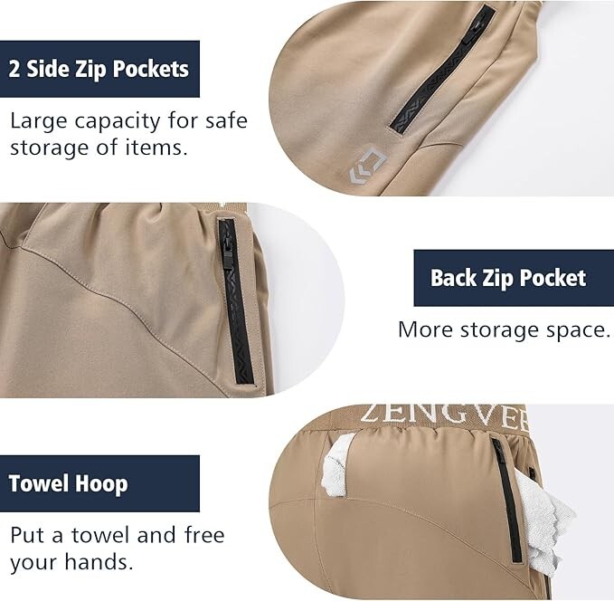 Men’s Sports Athletic Gym Shorts 3 Pack Running Workout Training Shorts Mens Qui