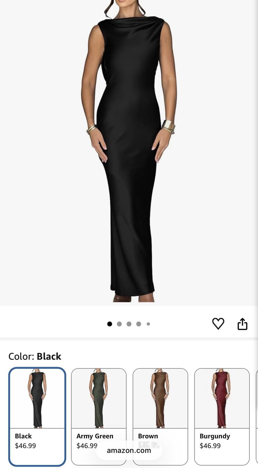 Viral OYS Satin High Neck Sleeveless Formal Dress