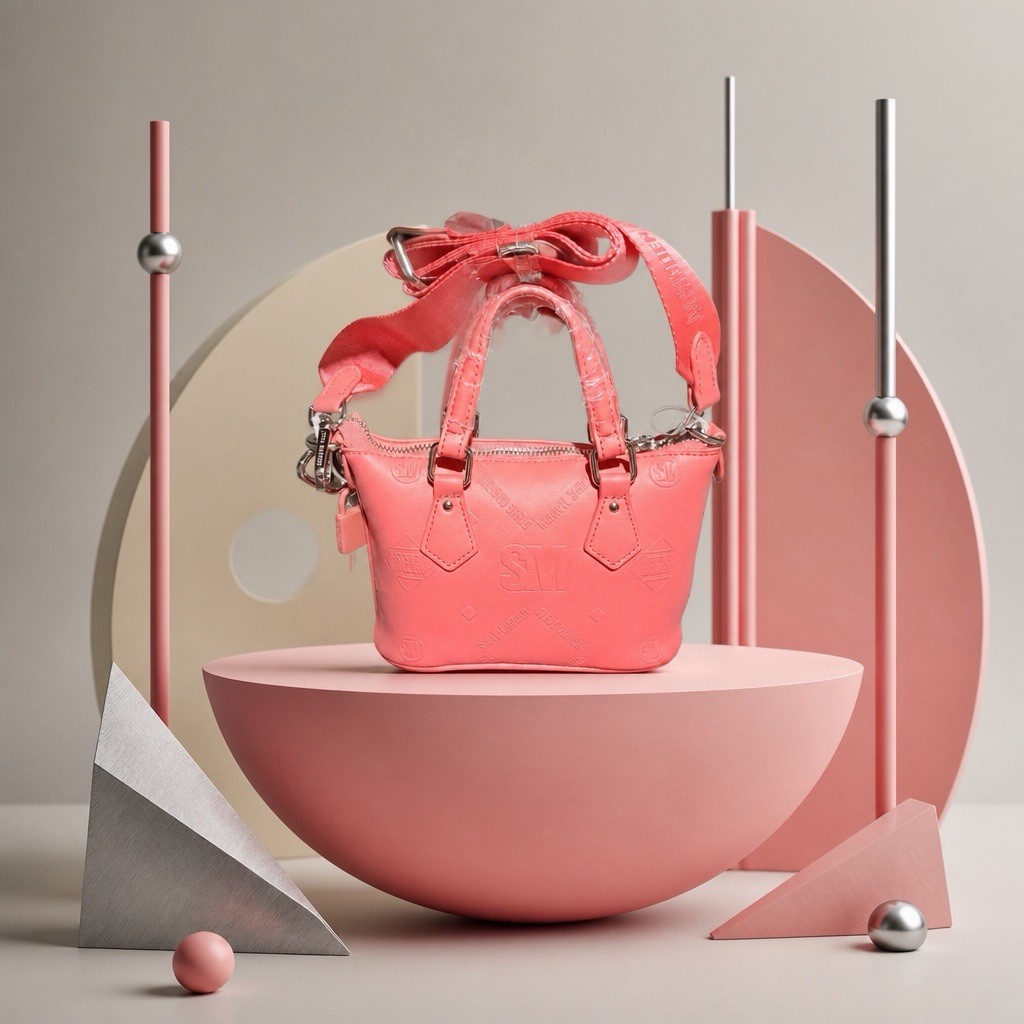 Steve Madden Mini Satchel Crossbody Bag Coral Pink w Detachable Strap NWT